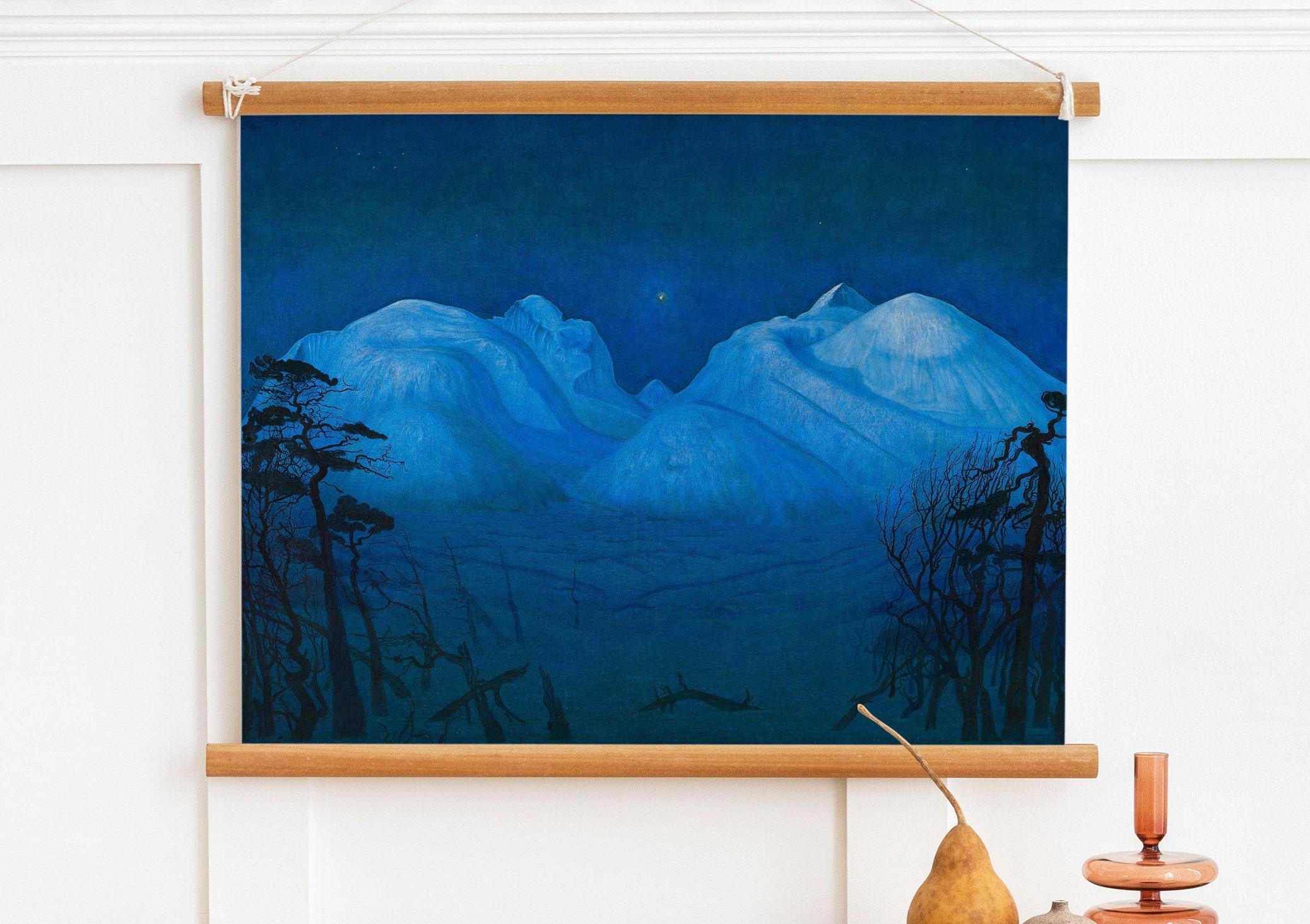 Winter Night In The Mountains By Harald Sohlberg 1914 Norwegian Art Norway Trending Style Poster (No Frame) Winter Night In The Mountains By Harald Sohlberg 1914 Norwegian Art Norway Trending Style Poster (No Frame)