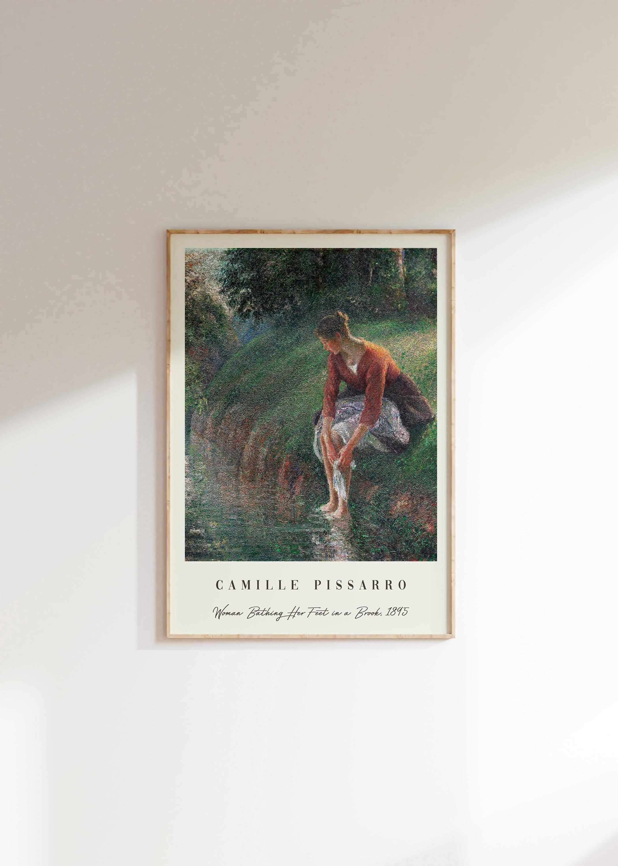 Woman Bathing Feet Camille Pissarro Vintage Trending Style Poster (No Frame) Woman Bathing Feet Camille Pissarro Vintage Trending Style Poster (No Frame)