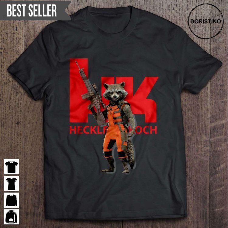 Rocket Raccoon Hk Heckler And Koch Tshirt