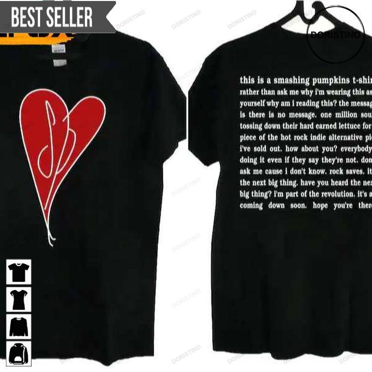 Smashing Pumpkins Heart Manifesto Siamese Dream Logo Tour 1993 Tshirt