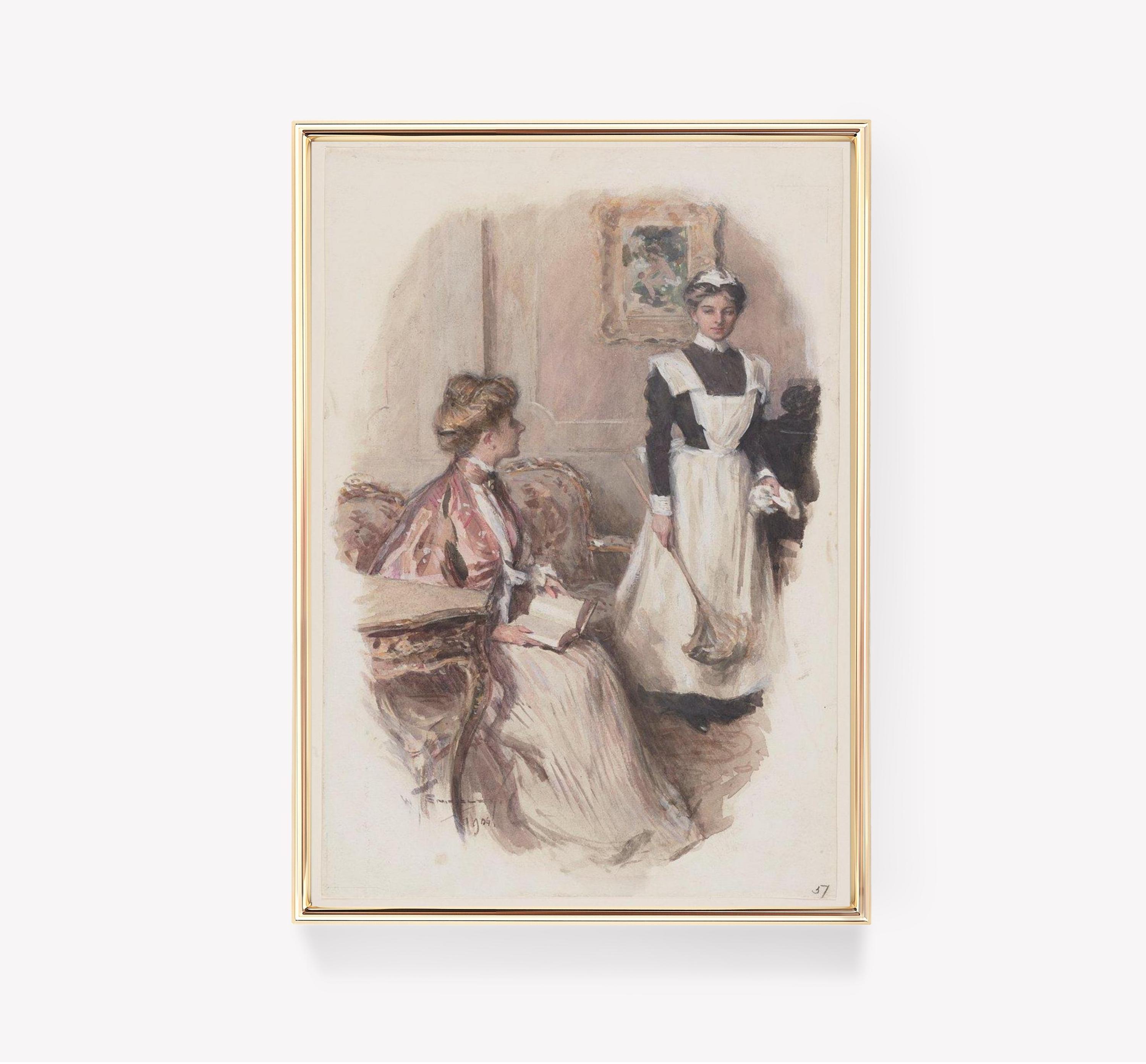 Albert Lynch Art The Maid Trending Style Poster (No Frame) Albert Lynch Art The Maid Trending Style Poster (No Frame)