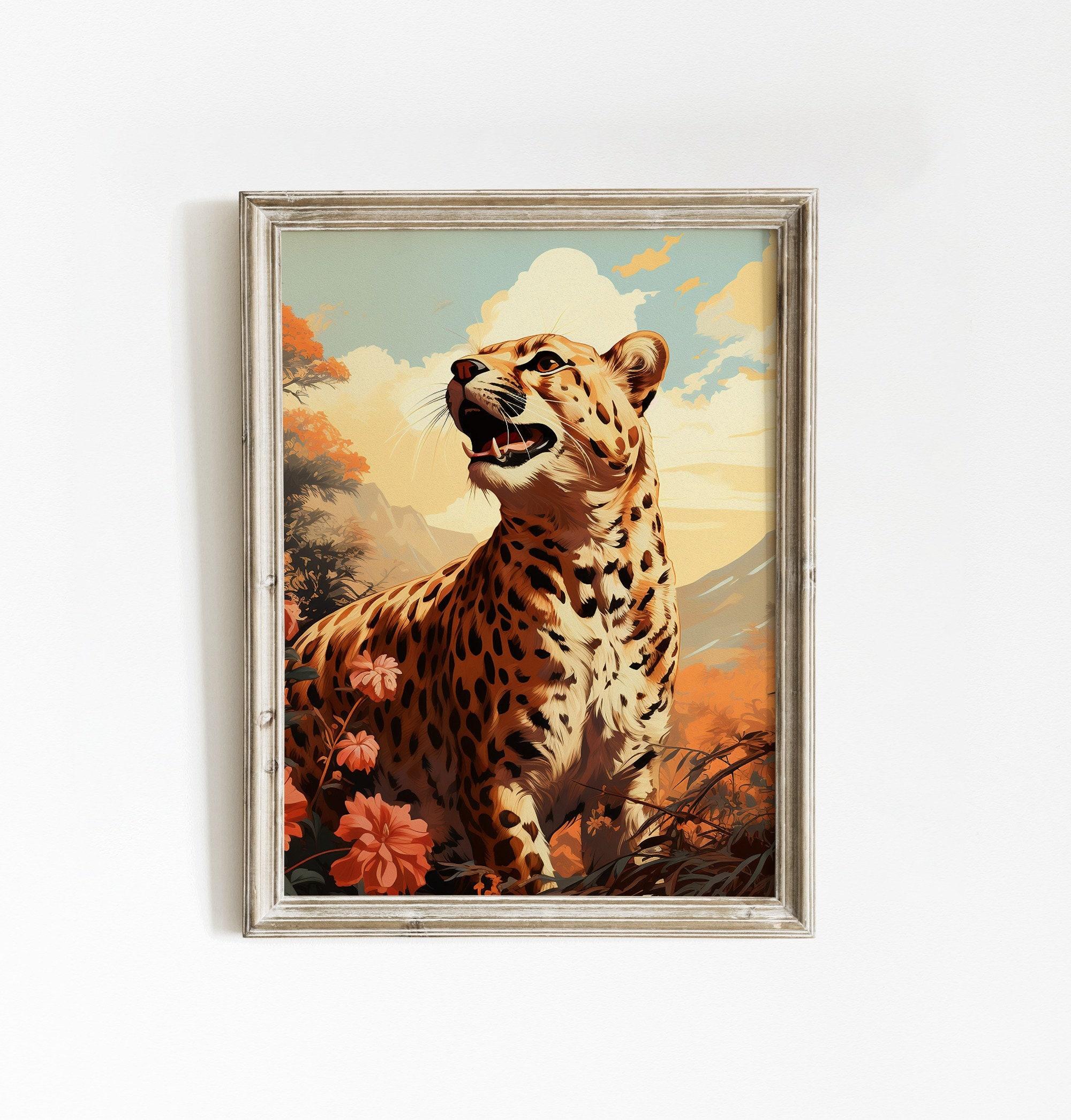 Botanical Cheetah Cottagecore Trending Style Poster (No Frame) Botanical Cheetah Cottagecore Trending Style Poster (No Frame)