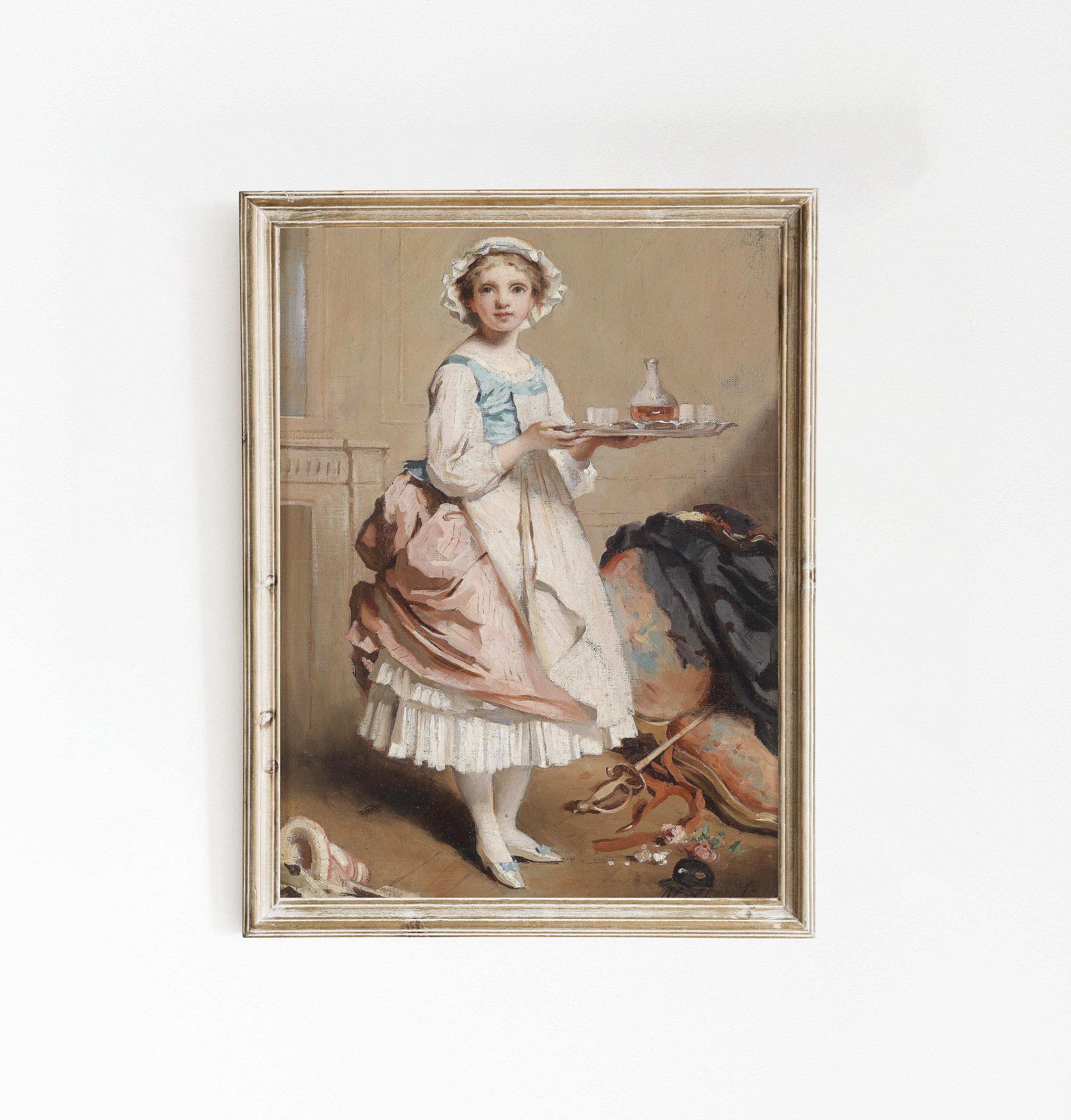 Charles Joshua Chaplin The Maid 1891 Vintage Trending Style Poster (No Frame)