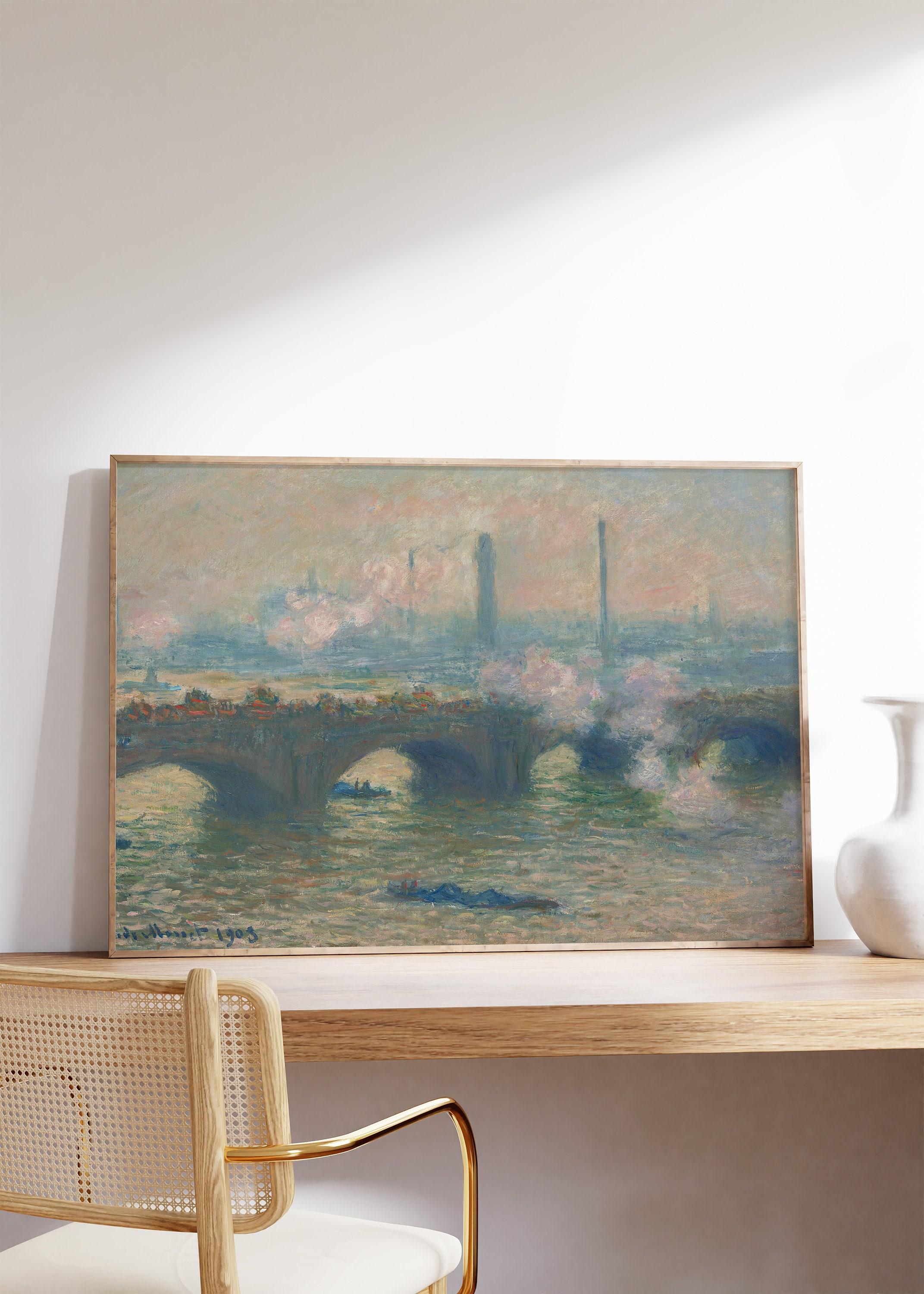Claude Monet Waterloo Bridge Gray Day 1903 Vintage Limited Edition Posters (No Frame) Claude Monet Waterloo Bridge Gray Day 1903 Vintage Limited Edition Posters (No Frame)