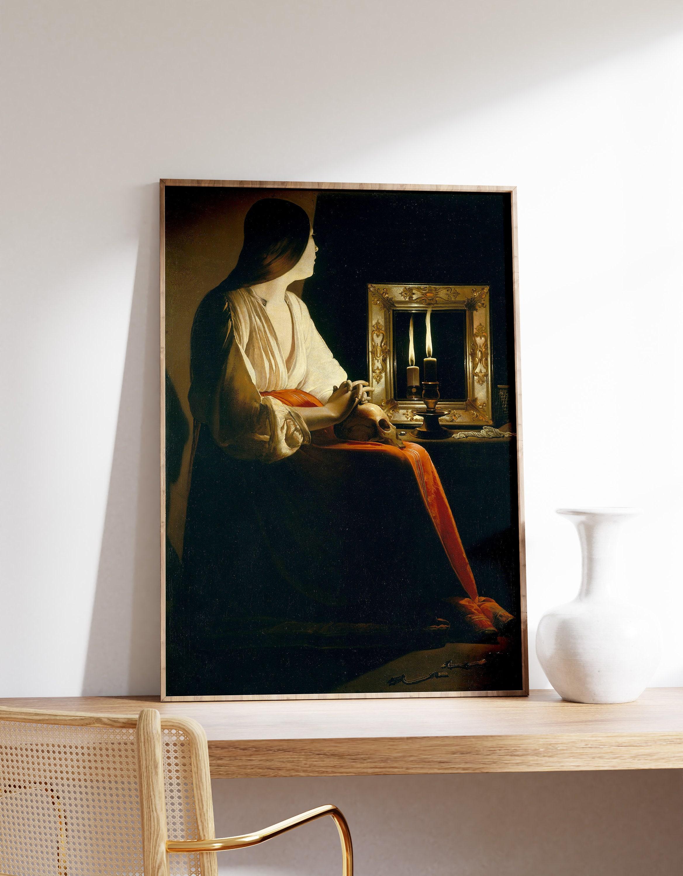 Georges De La Tour The Penitent Magdalen 1640 Vintage Limited Edition Posters (No Frame) Georges De La Tour The Penitent Magdalen 1640 Vintage Limited Edition Posters (No Frame)