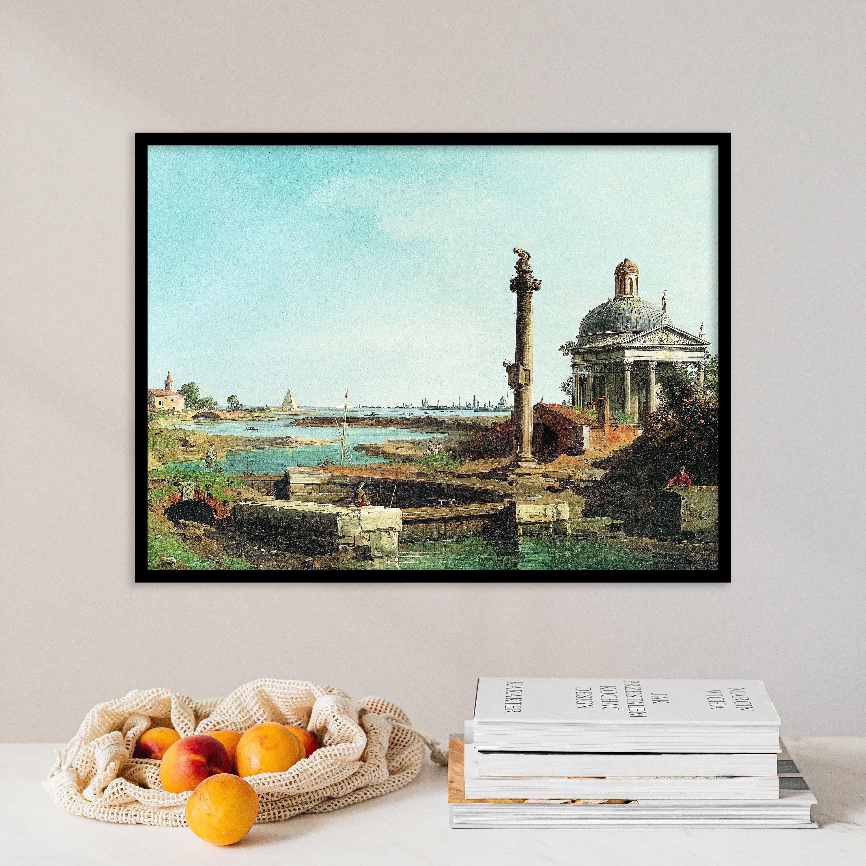 Giovanni Antonio Canal Canaletto Church Beside A Lagoon Landscape Trending Style Poster (No Frame) Giovanni Antonio Canal Canaletto Church Beside A Lagoon Landscape Trending Style Poster (No Frame)