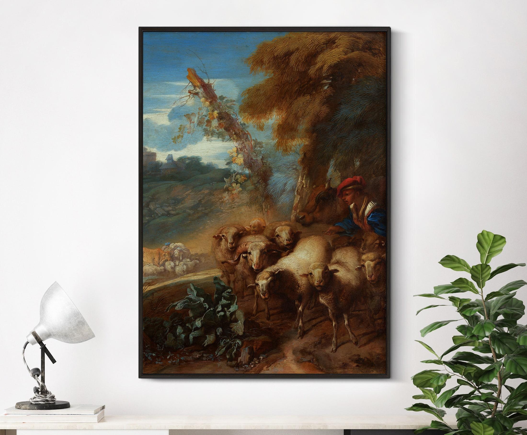Giovanni Benedetto Castiglione Roman Landscape With A Shepherd And Sheep 1640 Limited Edition Posters (No Frame) Giovanni Benedetto Castiglione Roman Landscape With A Shepherd And Sheep 1640 Limited Edition Posters (No Frame)