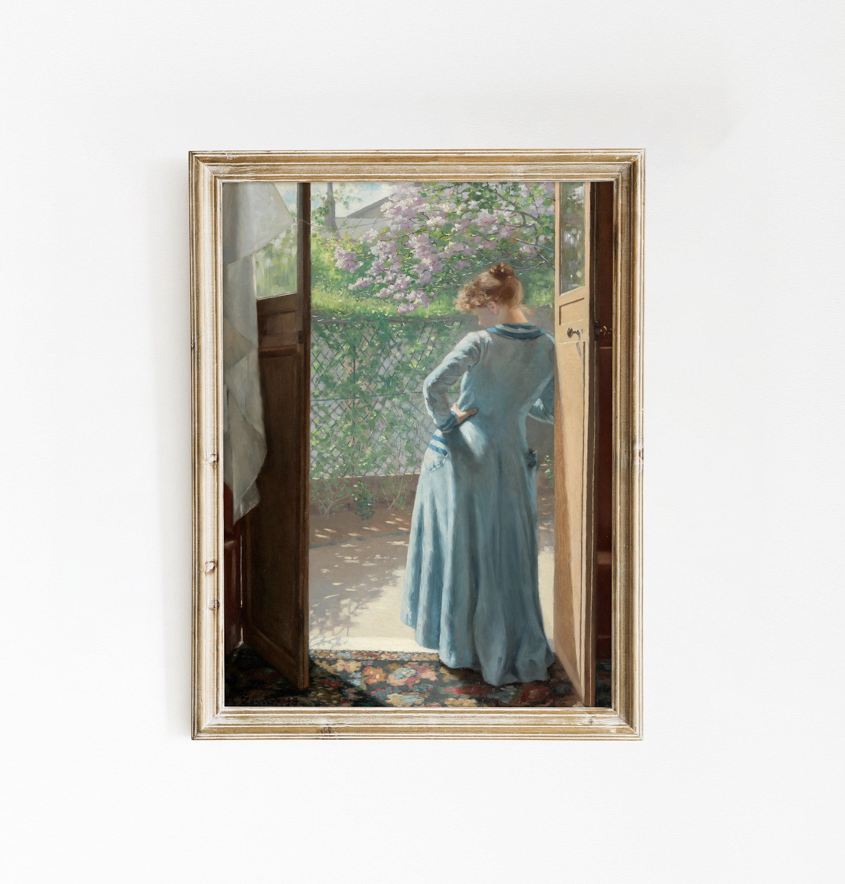 Girl In Door Trending Style Poster (No Frame) Girl In Door Trending Style Poster (No Frame)