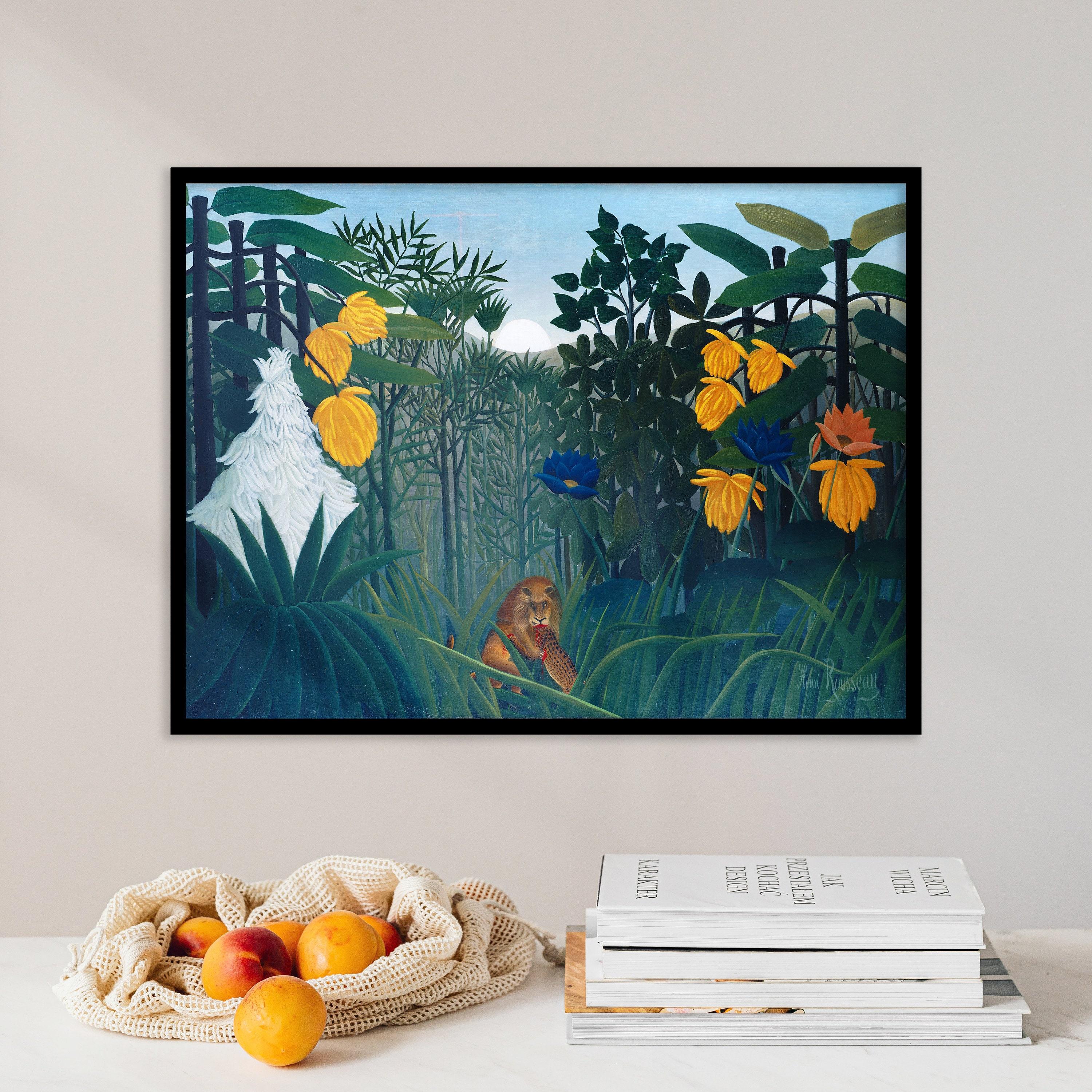 Henri Rousseau The Repast Of The Lion 1907 Trending Style Poster (No Frame) Henri Rousseau The Repast Of The Lion 1907 Trending Style Poster (No Frame)