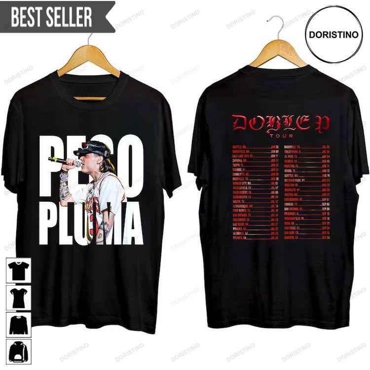 Peso Pluma Doble P Tour 2023 Concert Music Short-sleeve Shirt Peso Pluma Doble P Tour 2023 Concert Music Short-sleeve Shirt