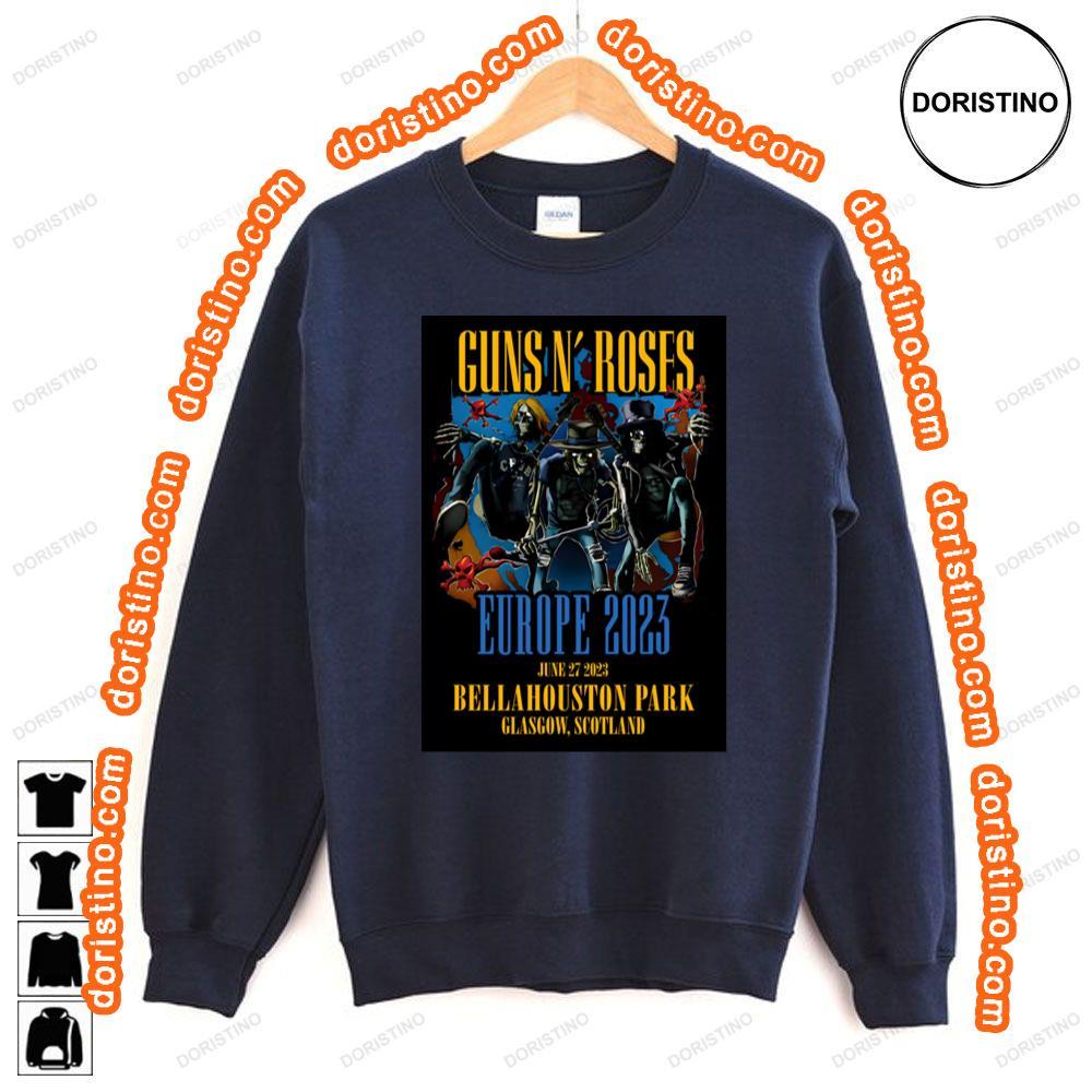 Guns N Roses 2023 Glasgow Scotland Bellahouston Park Shirt Guns N Roses 2023 Glasgow Scotland Bellahouston Park Shirt
