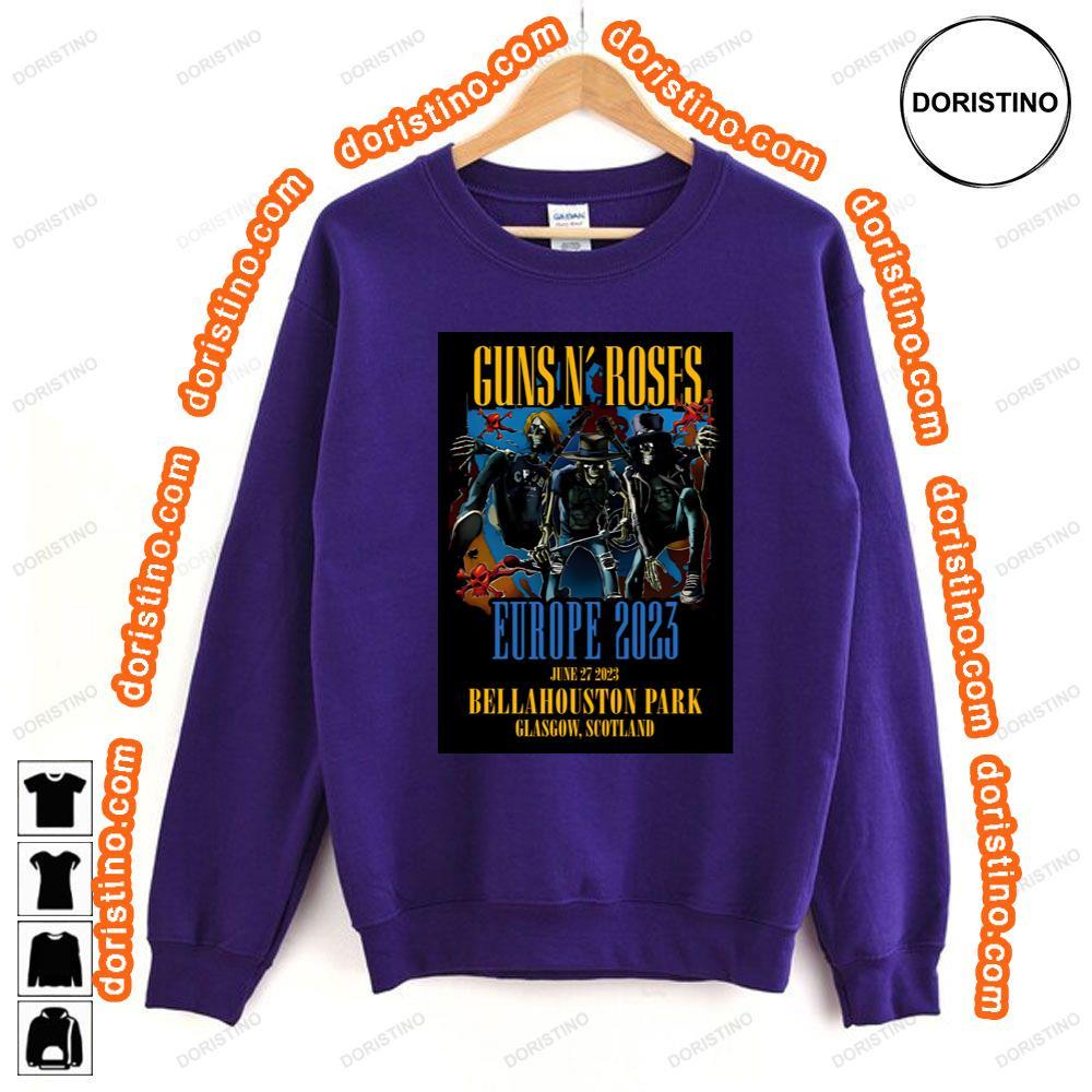 Guns N Roses 2023 Glasgow Scotland Bellahouston Park Shirt Guns N Roses 2023 Glasgow Scotland Bellahouston Park Shirt