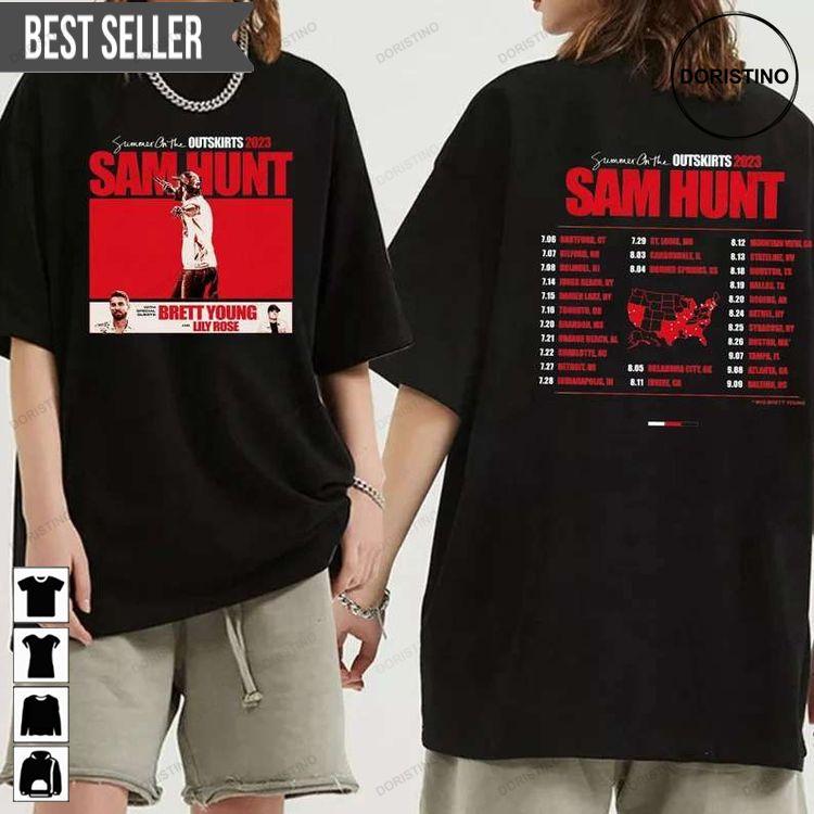Sam Hunt Summer On The Outskirts 2023 Tour Tshirt