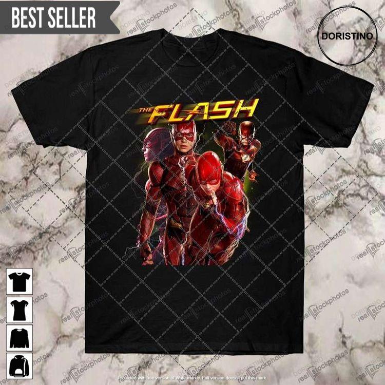 The Flash Vintage Unisex Black Tshirt The Flash Vintage Unisex Black Tshirt
