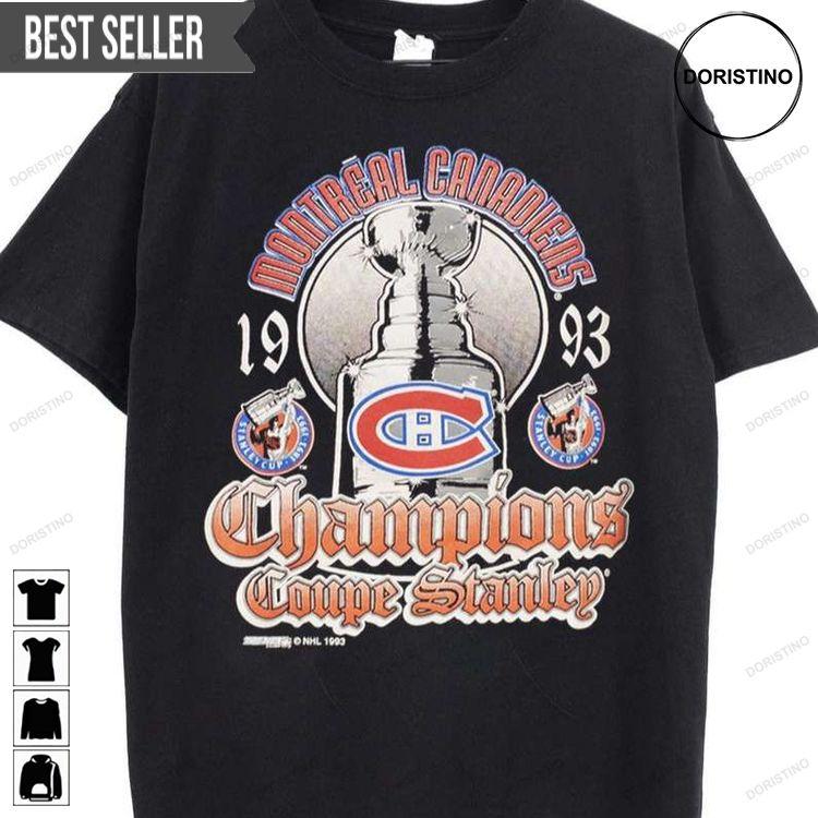 Vintage 1993 Montreal Canadiens Stanley Cup Champions Tshirt Vintage 1993 Montreal Canadiens Stanley Cup Champions Tshirt