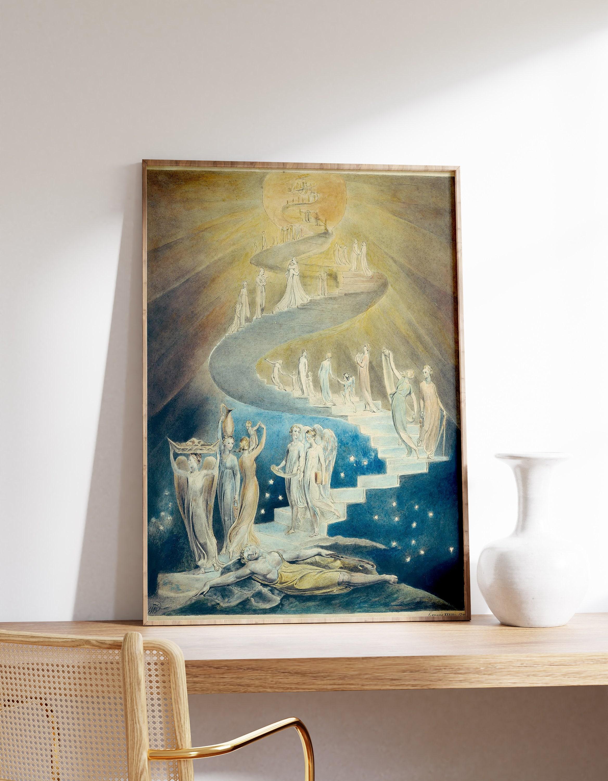 Jacobs Ladder William Blake 1806 Vintage Awesome Poster (No Frame) Jacobs Ladder William Blake 1806 Vintage Awesome Poster (No Frame)