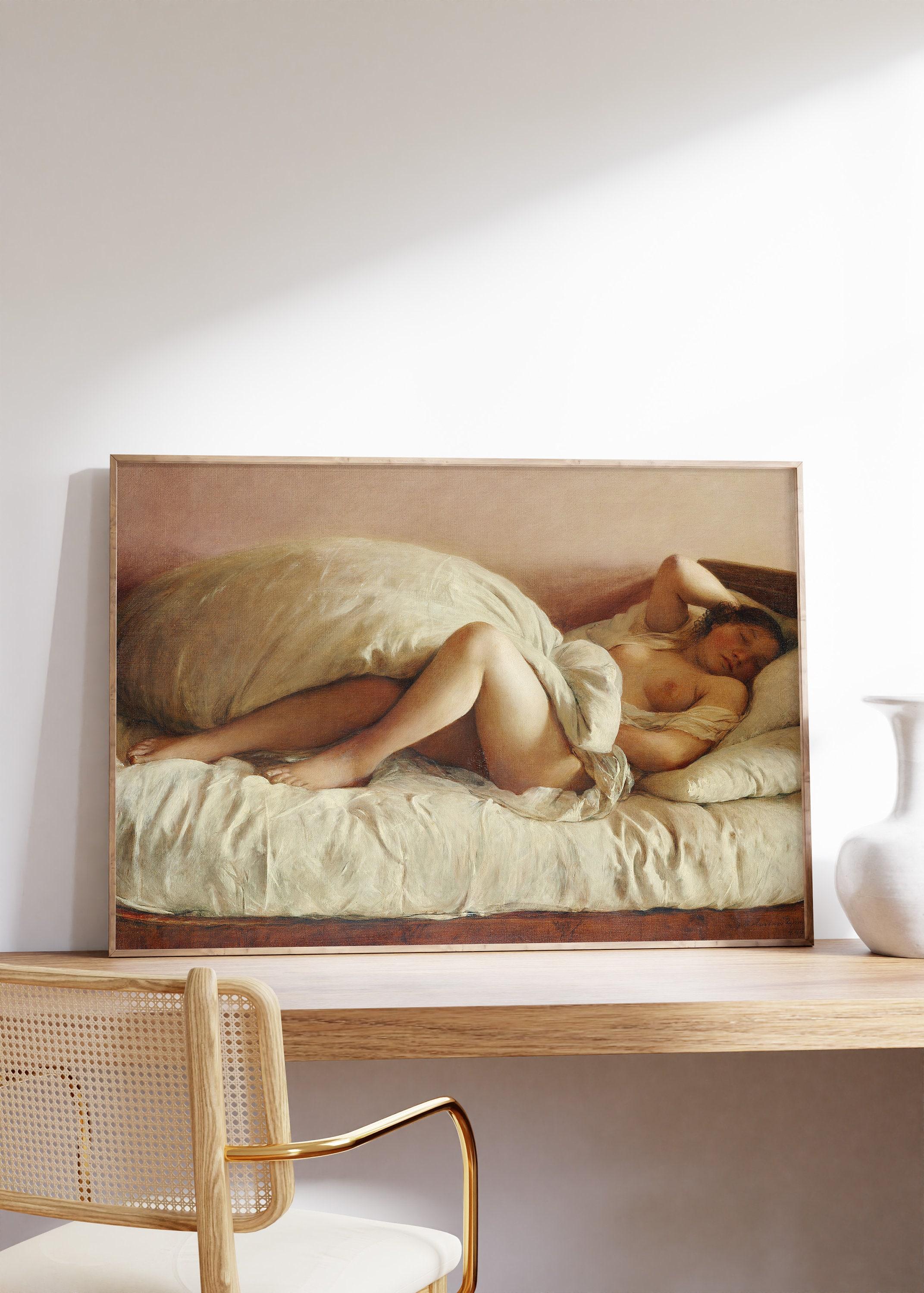 Johann Baptist Reiter Sleeping Woman 1849 Vintage Awesome Poster (No Frame) Johann Baptist Reiter Sleeping Woman 1849 Vintage Awesome Poster (No Frame)