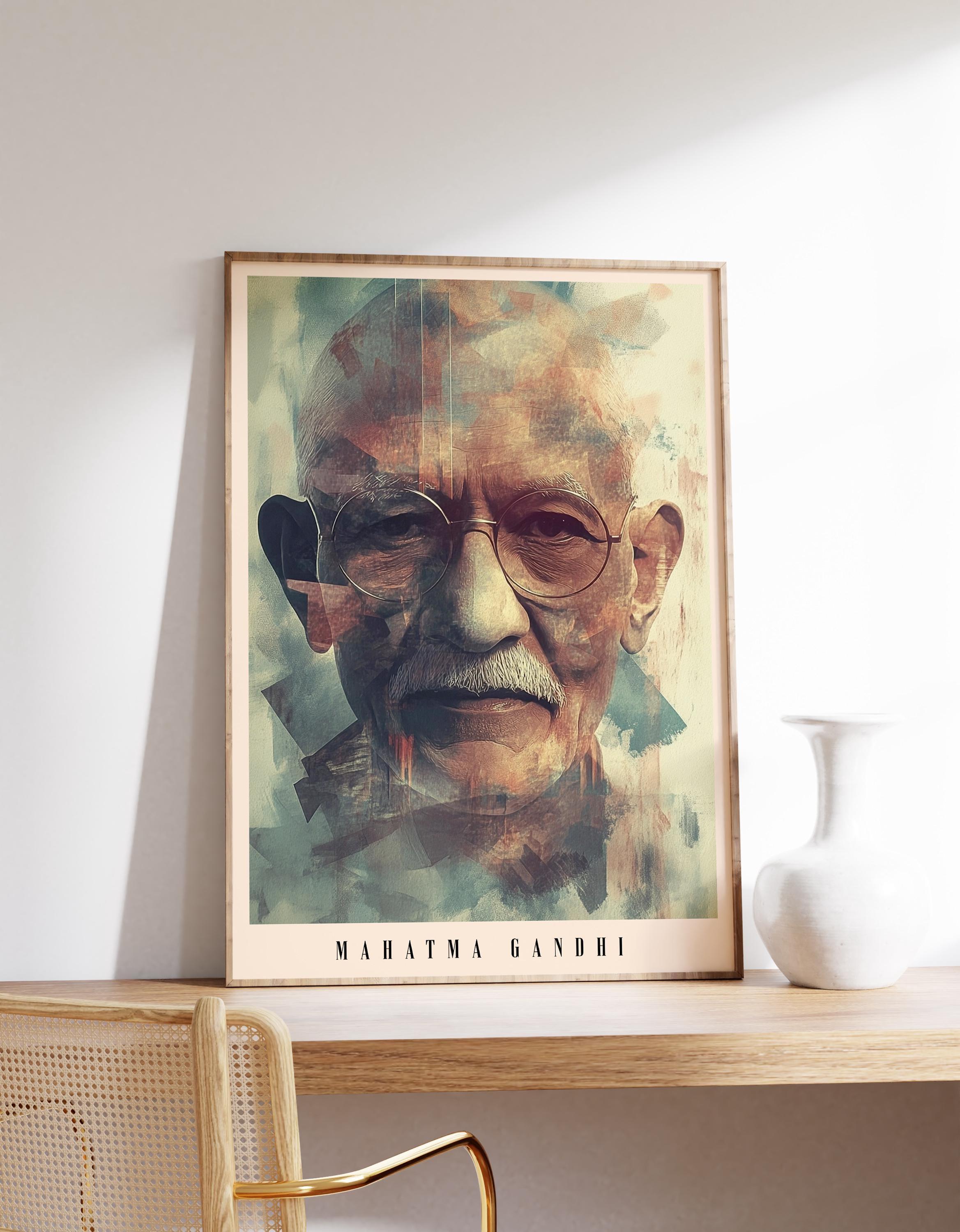 Mahatma Gandhi Trending Style Poster (No Frame) Mahatma Gandhi Trending Style Poster (No Frame)