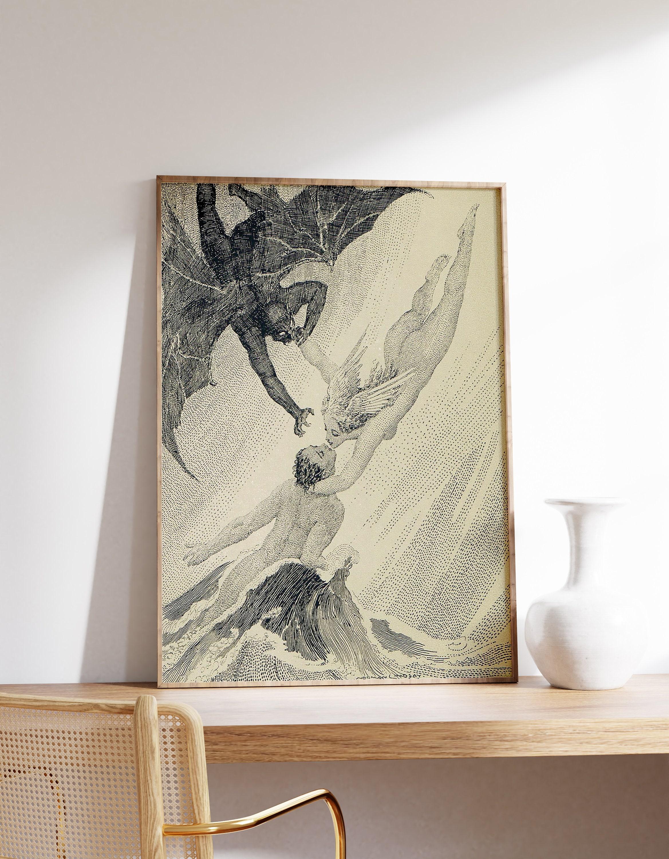 Marriage Of Heaven And Earth By Norman Lindsay Vintage Trending Style Poster (No Frame) Marriage Of Heaven And Earth By Norman Lindsay Vintage Trending Style Poster (No Frame)