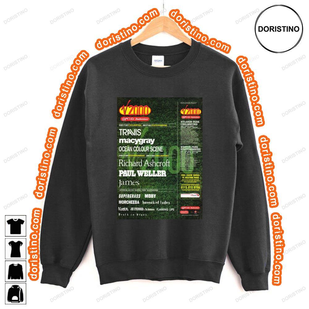 V Festival 2000 Travis Richard Ashcroft Awesome Shirt V Festival 2000 Travis Richard Ashcroft Awesome Shirt