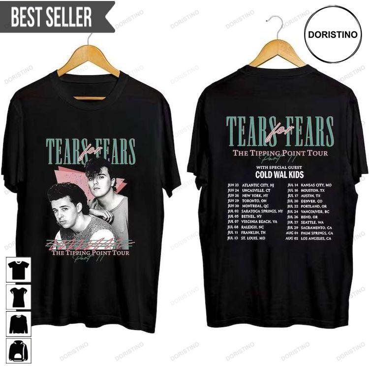 Tears For Fears The Tipping Point Tour 2023 Music Concert Short-sleeve Awesome Shirt