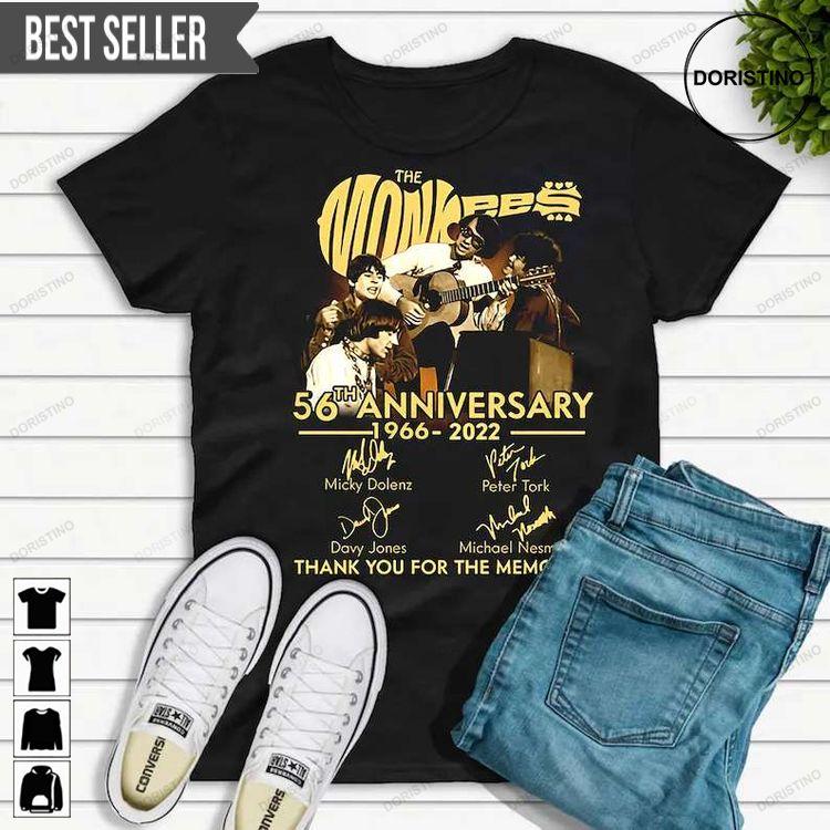 The Monkees 56th Anniversary 1966-2022 Band Music Shirt
