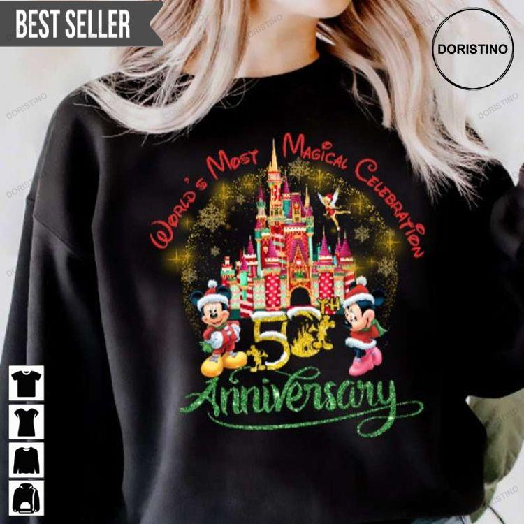 Walt Disney World 50th Anniversary Christmas Tshirt