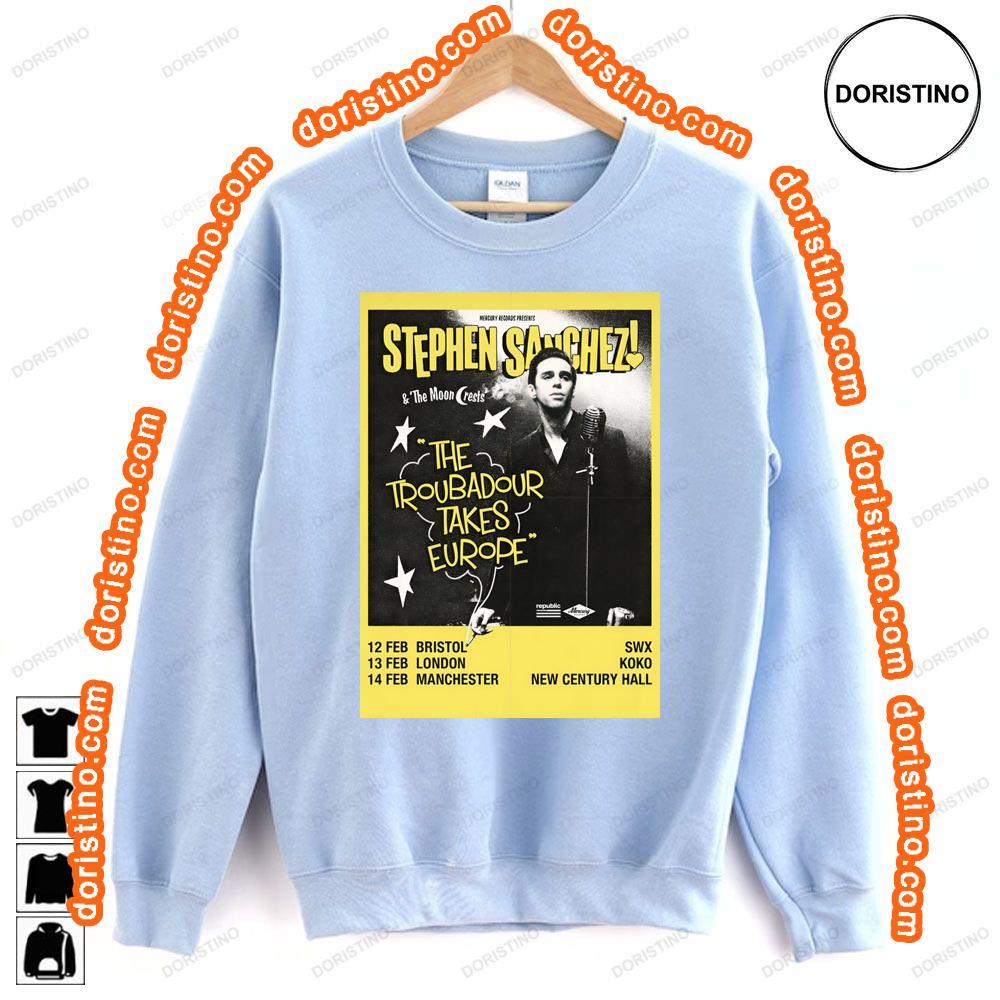 Stephen Sanchez The Troubadour Takes Europe 2024 Uk Tour Shirt Stephen Sanchez The Troubadour Takes Europe 2024 Uk Tour Shirt
