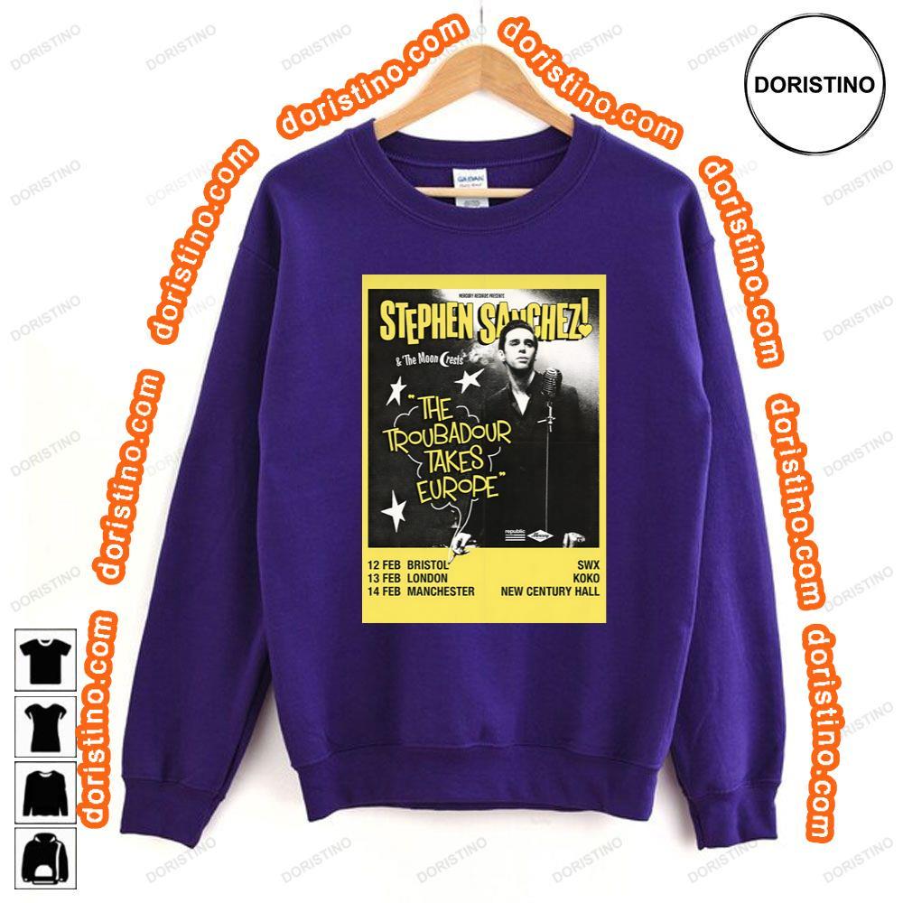Stephen Sanchez The Troubadour Takes Europe 2024 Uk Tour Shirt Stephen Sanchez The Troubadour Takes Europe 2024 Uk Tour Shirt