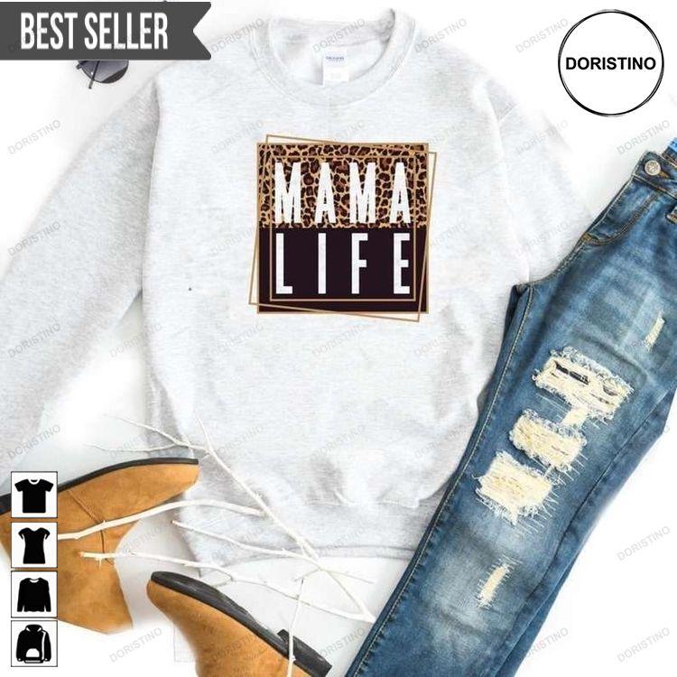 Mom Mama Life Leopard Shirt