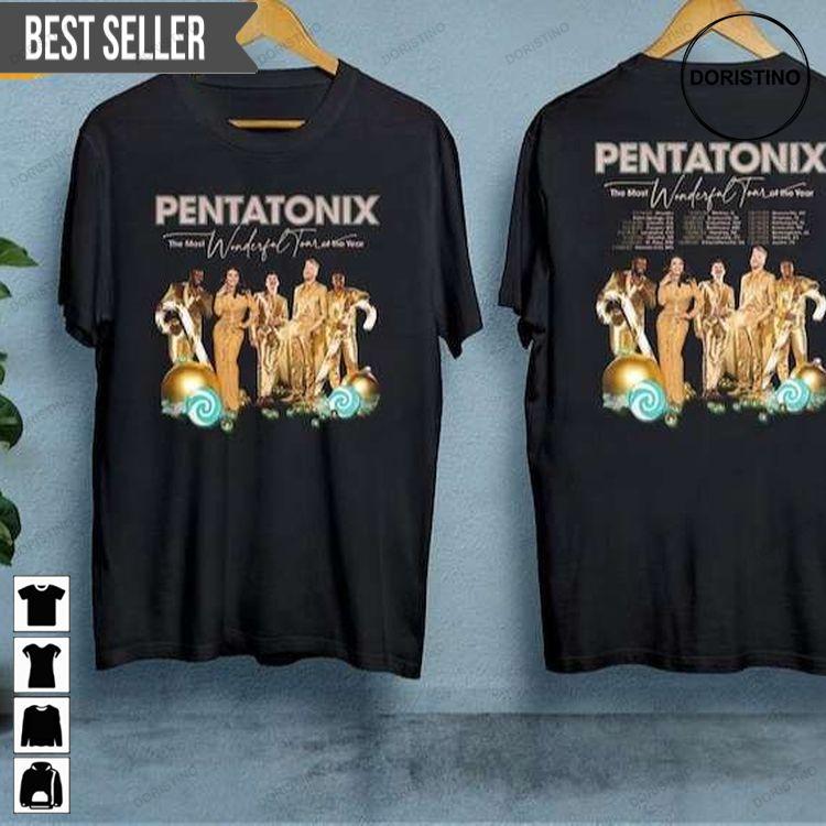 Pentatonix Most Wonderful Tour Of The Year 2023 Concert Short-sleeve Awesome Shirt