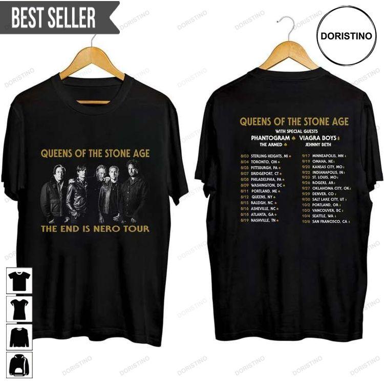 Queens Of The Stone Age The End Is Nero Tour Concert 2023 Short-sleeve Tshirt