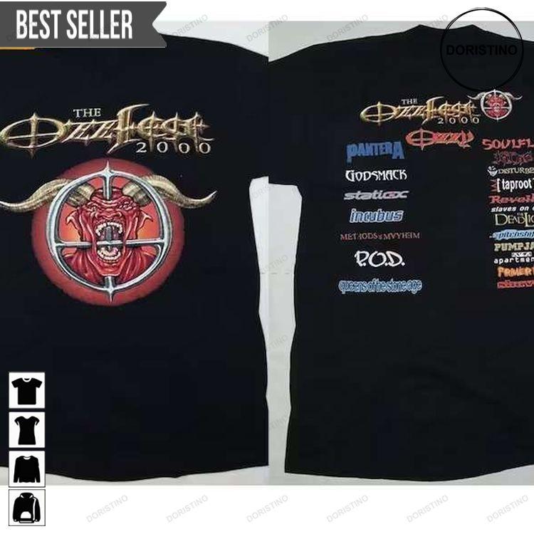 The Ozzfest 2000 Vintage Concert Tour Devil Short-sleeve Awesome Shirt The Ozzfest 2000 Vintage Concert Tour Devil Short-sleeve Awesome Shirt