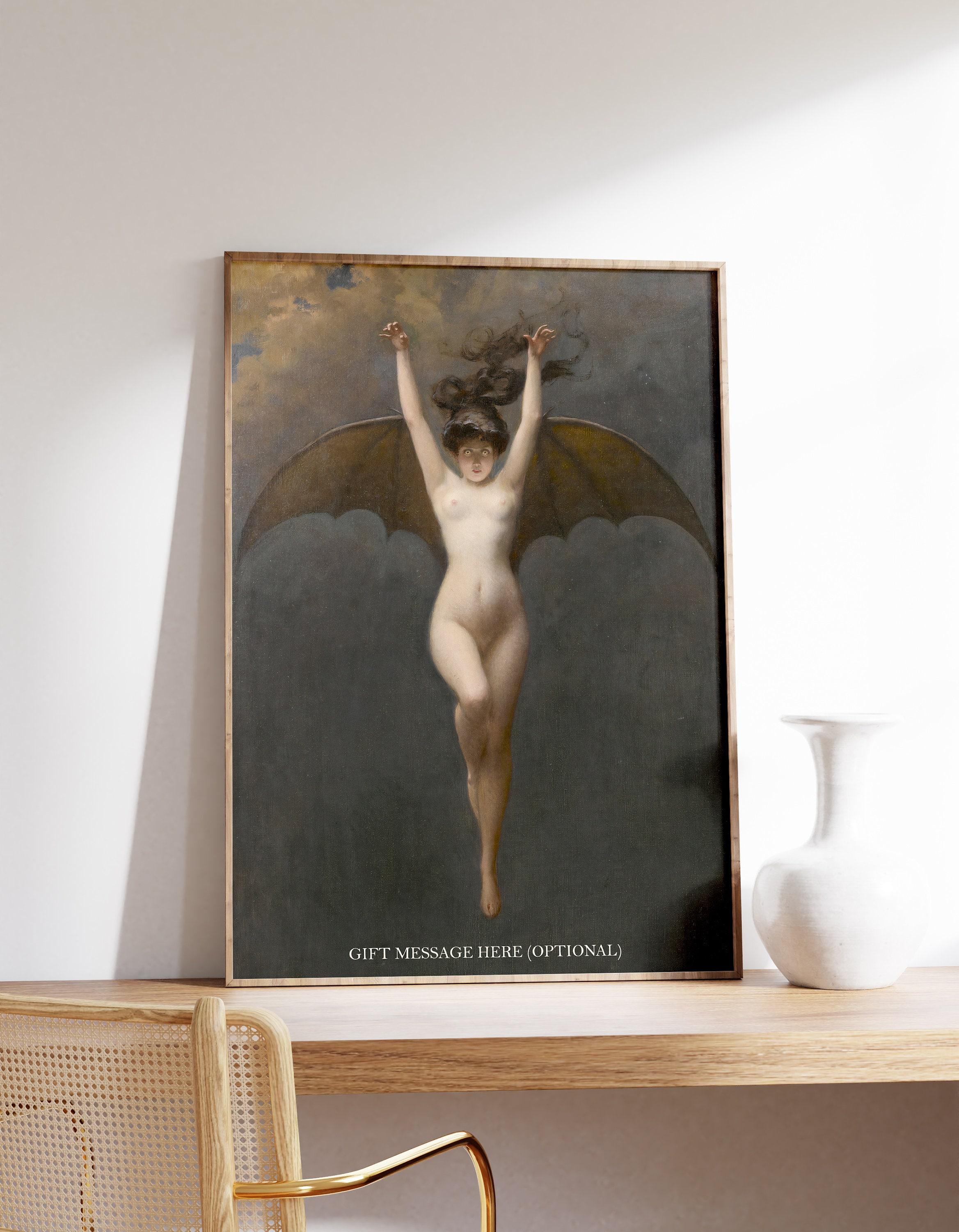 Albert Joseph Penot The Bat Woman 1890 Woman Portrait Vintage Limited Edition Posters (No Frame) Albert Joseph Penot The Bat Woman 1890 Woman Portrait Vintage Limited Edition Posters (No Frame)