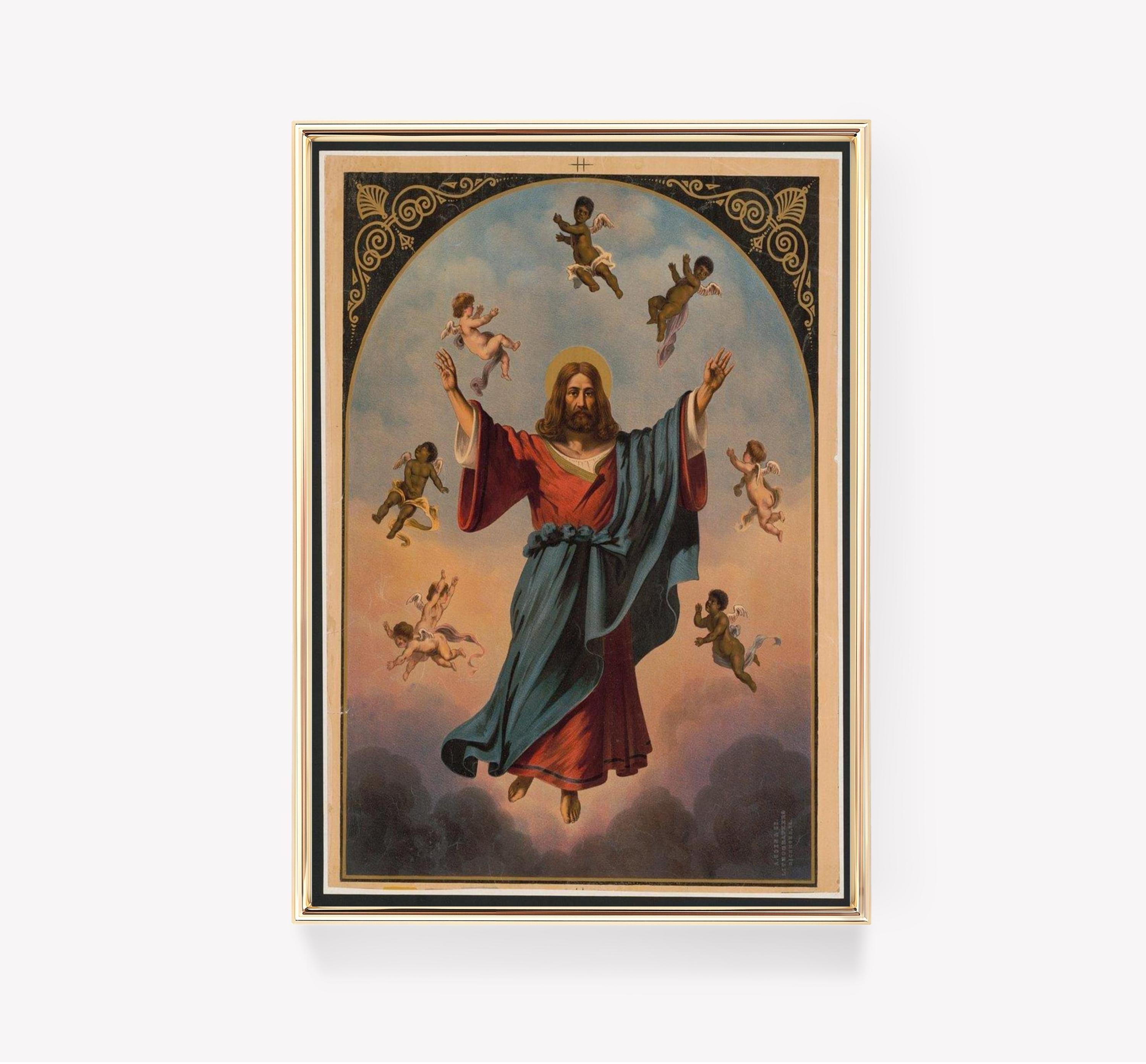 Ascension Of Jesus Vintage Trending Style Poster (No Frame) Ascension Of Jesus Vintage Trending Style Poster (No Frame)