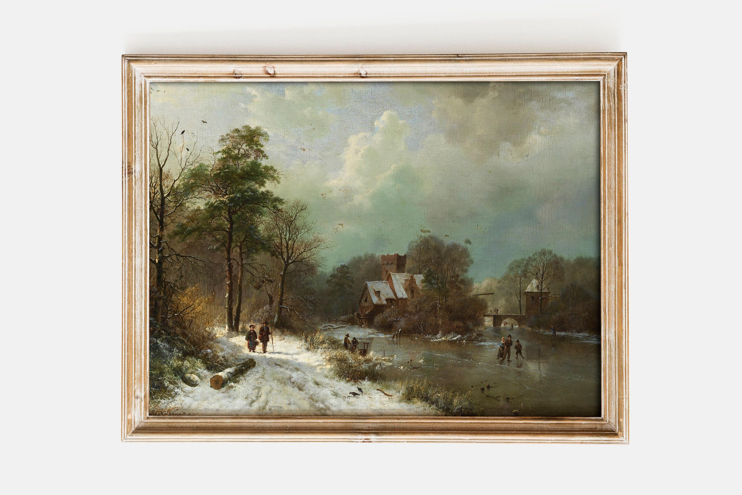 Barend Cornelis Koekkoek Winter Landscape Holland 1833 Landscape Limited Edition Posters (No Frame) Barend Cornelis Koekkoek Winter Landscape Holland 1833 Landscape Limited Edition Posters (No Frame)