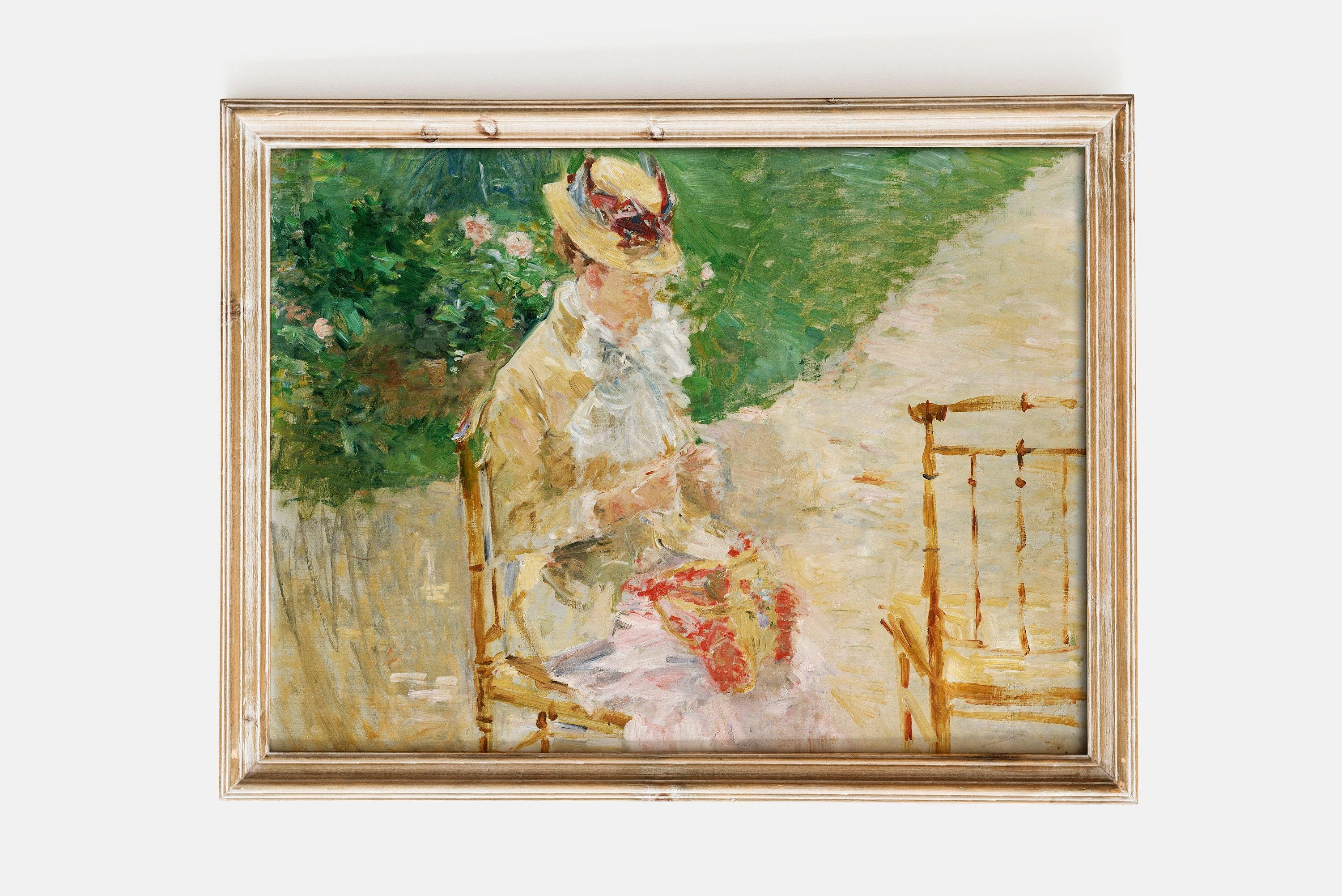 Berthe Morisot Young Woman Knitting 1883 Vintage Antique Awesome Poster (No Frame) Berthe Morisot Young Woman Knitting 1883 Vintage Antique Awesome Poster (No Frame)