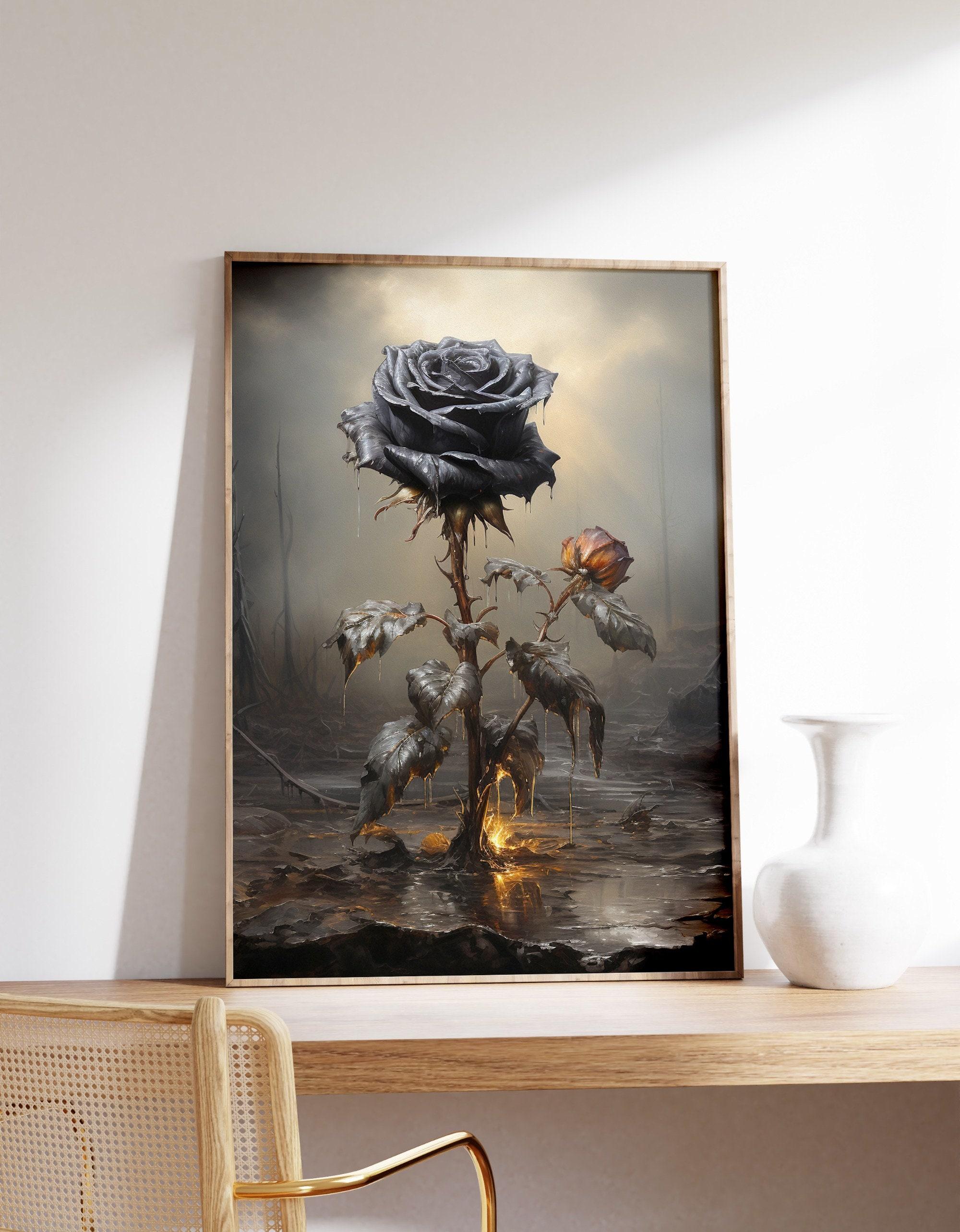 Black Rose Cottagecore Awesome Poster (No Frame) Black Rose Cottagecore Awesome Poster (No Frame)