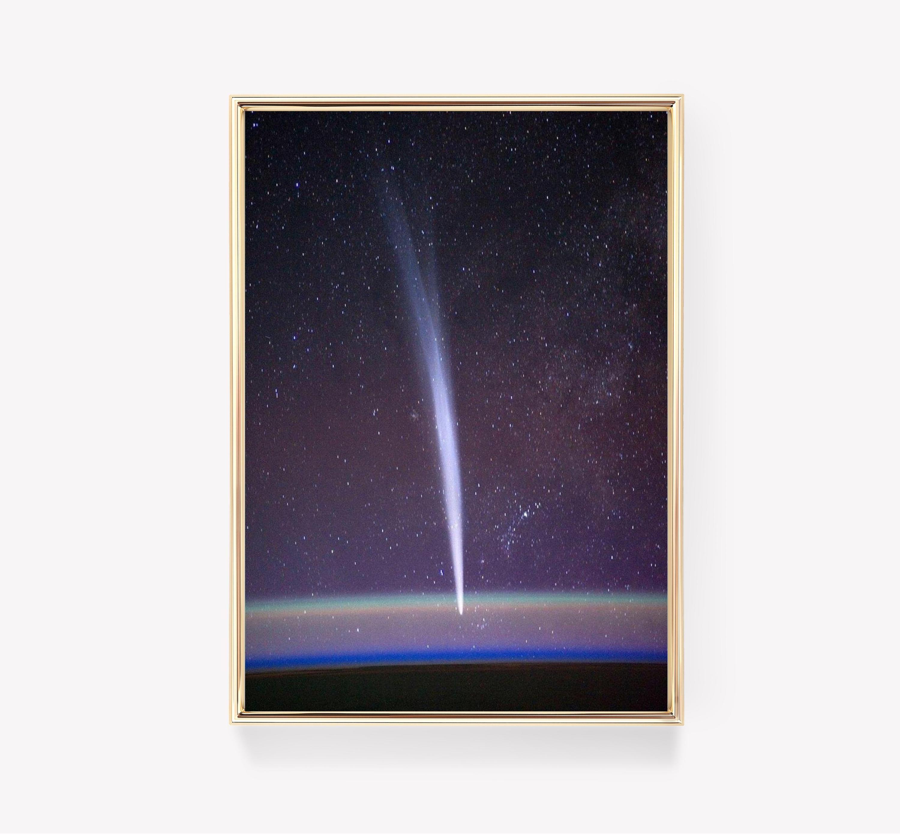 Comet Over Earth Space Phenomenon Celestial Trending Style Poster (No Frame) Comet Over Earth Space Phenomenon Celestial Trending Style Poster (No Frame)