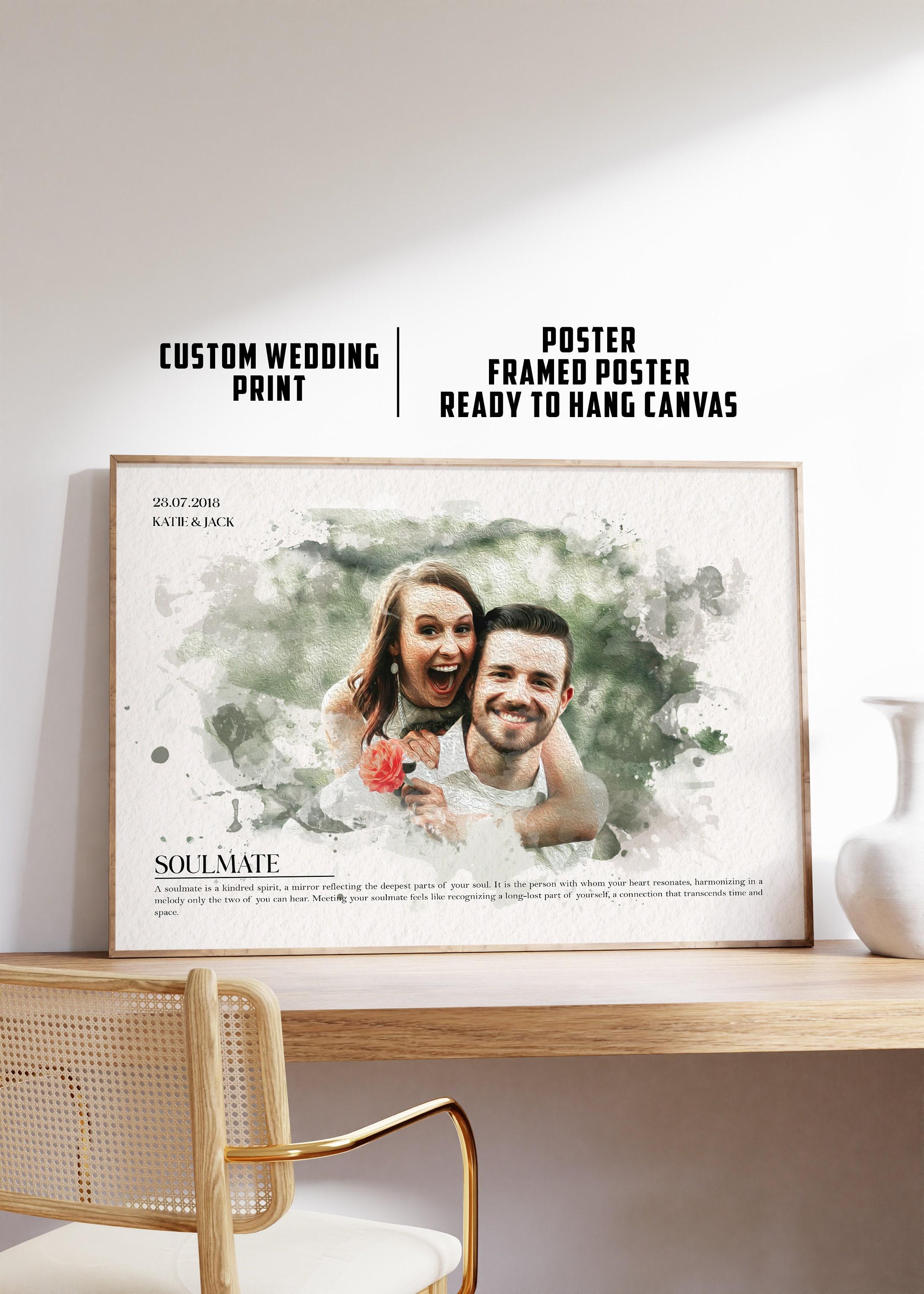 Custom Watercolor Portrait Art Wedding Illustration Awesome Poster (No Frame) Custom Watercolor Portrait Art Wedding Illustration Awesome Poster (No Frame)
