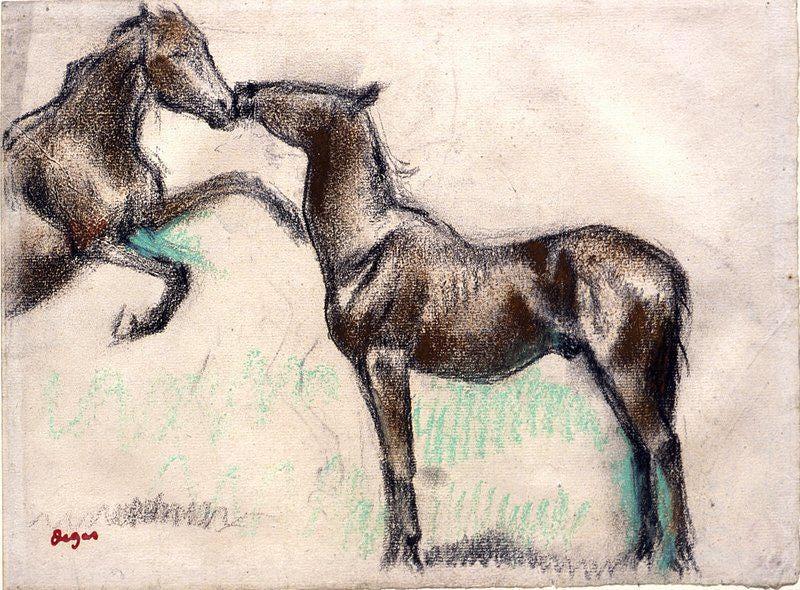 Edgar Degas Horses Two Horses Artwork Pasture Scene Awesome Poster (No Frame) Edgar Degas Horses Two Horses Artwork Pasture Scene Awesome Poster (No Frame)