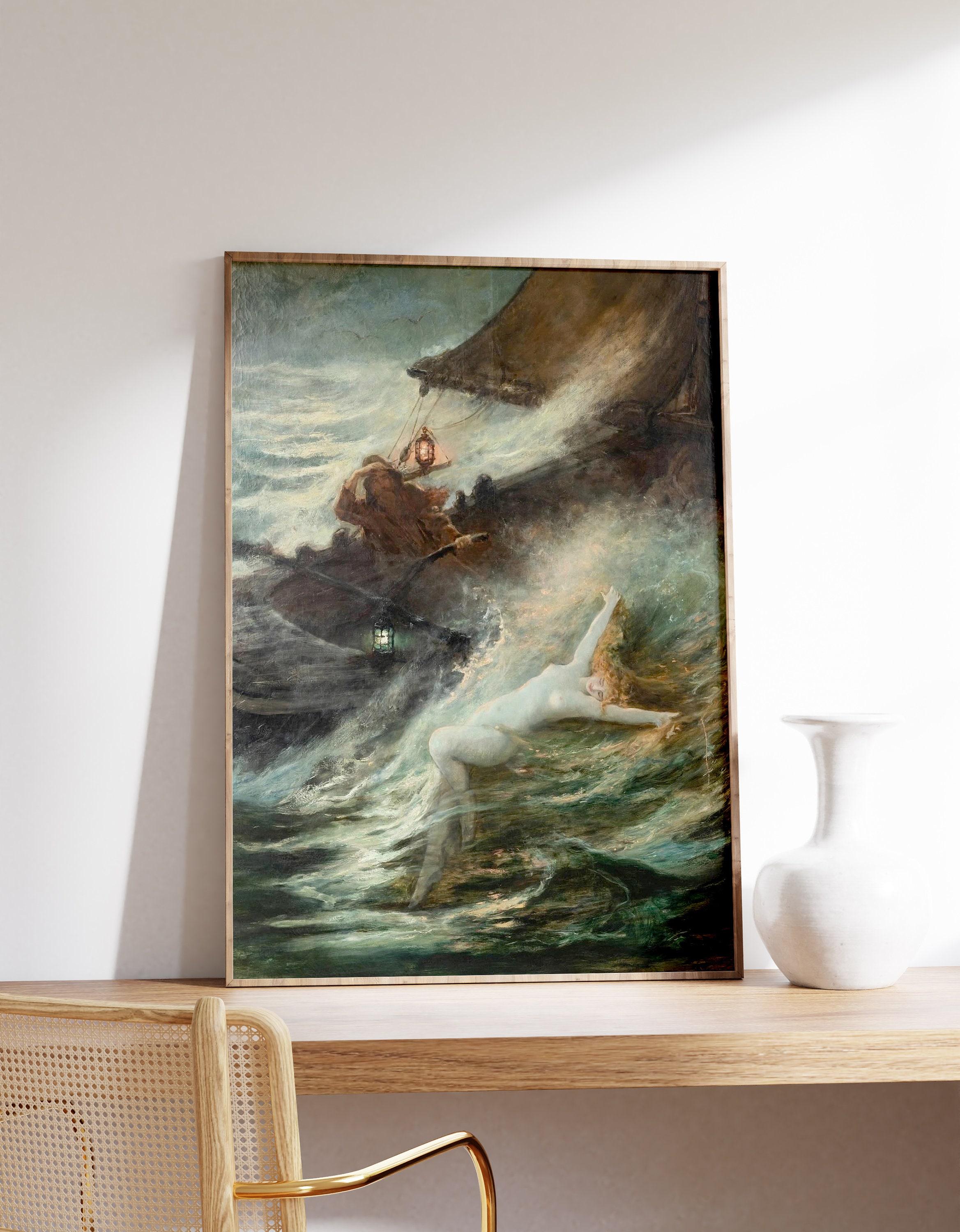 Fisherman And Naiad C 1870 By Gustave Wertheimer Vintage Awesome Poster (No Frame) Fisherman And Naiad C 1870 By Gustave Wertheimer Vintage Awesome Poster (No Frame)