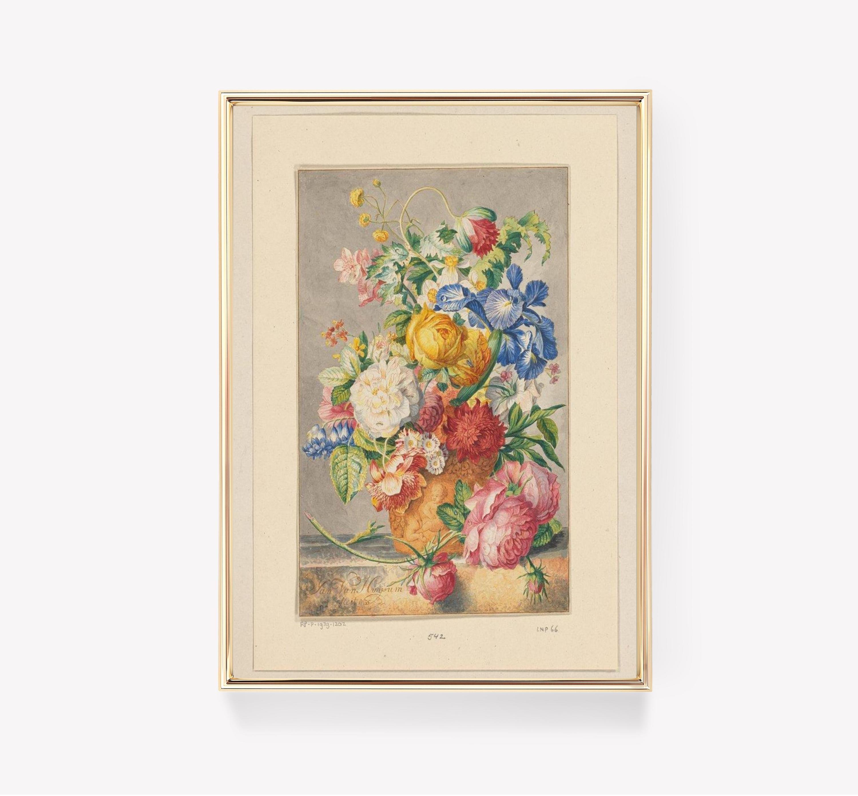 Jan Van Huysum Still Life Glass Vase Limited Edition Posters (No Frame) Jan Van Huysum Still Life Glass Vase Limited Edition Posters (No Frame)