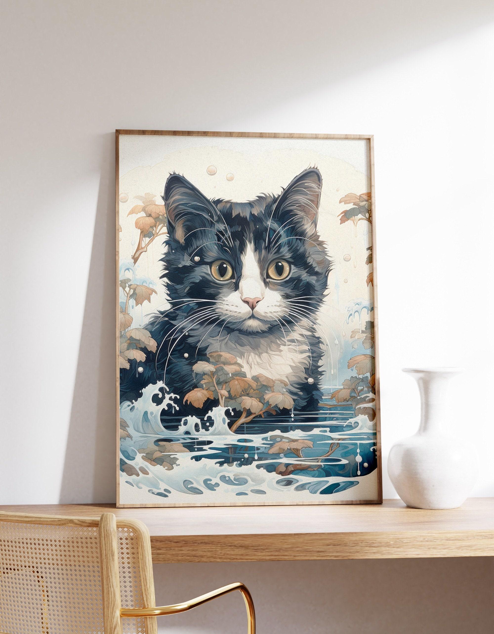 Japanese Bubble Cat Trending Style Poster (No Frame) Japanese Bubble Cat Trending Style Poster (No Frame)