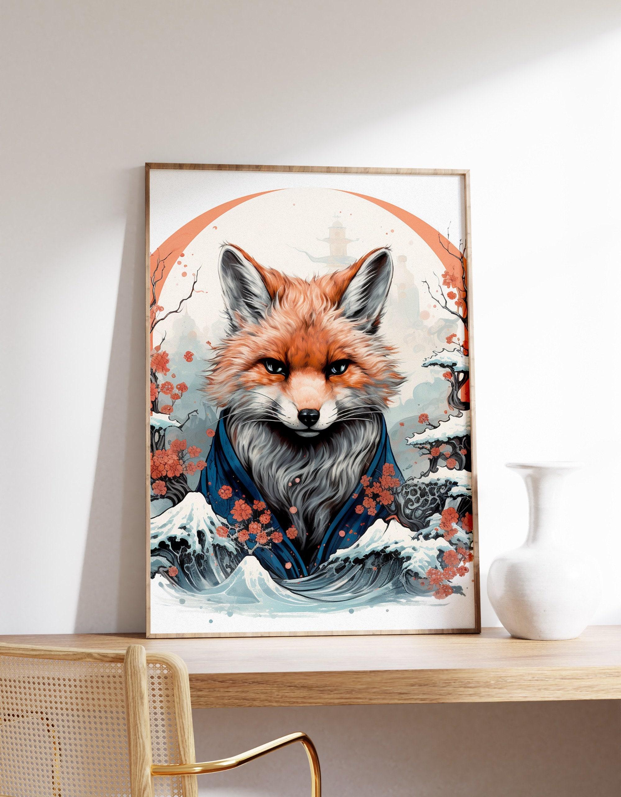 Japanese Funny Fox Trending Style Poster (No Frame) Japanese Funny Fox Trending Style Poster (No Frame)