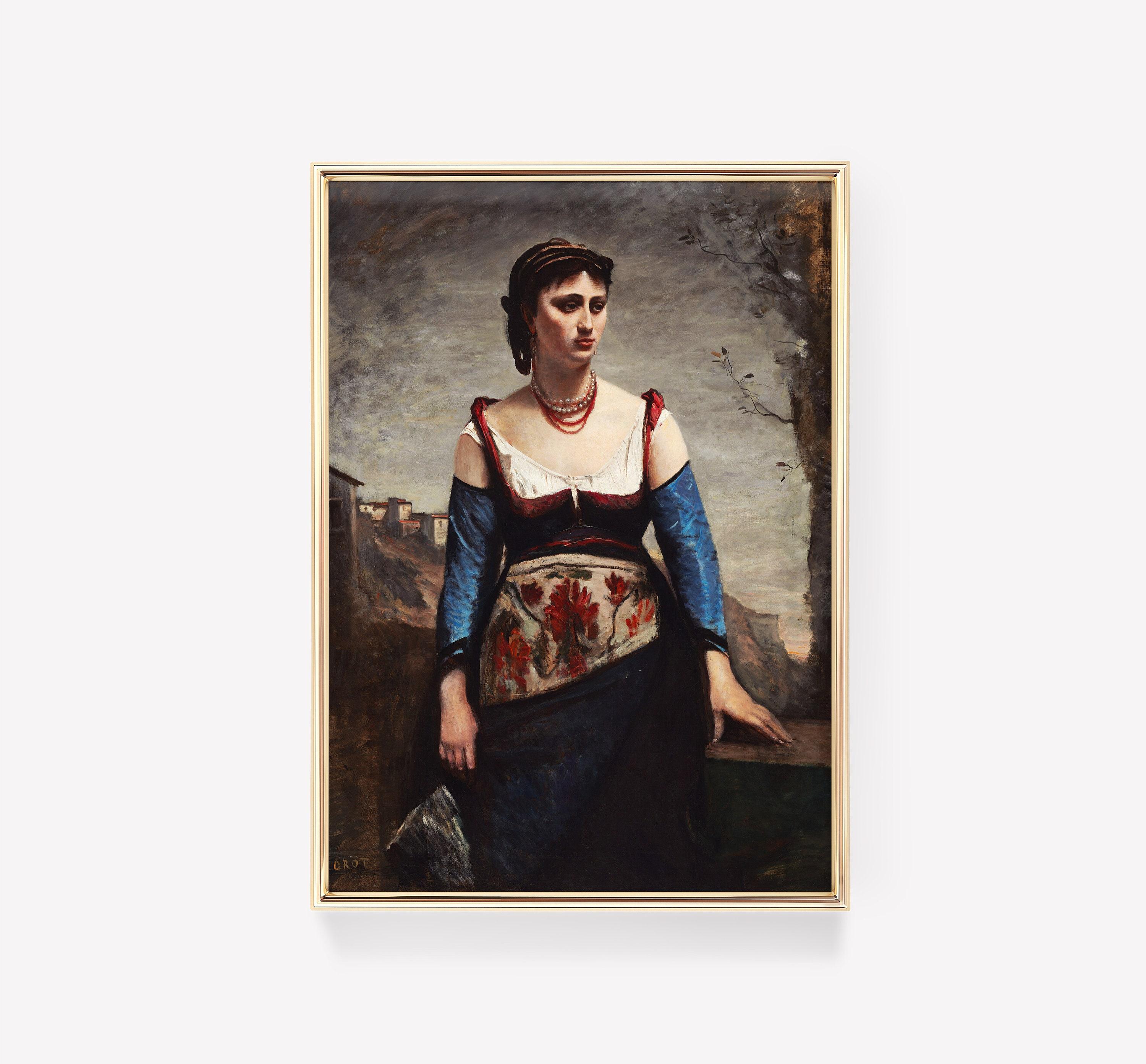 Jean Baptiste Camille Corot Agostina 1866 Vintage Trending Style Poster (No Frame) Jean Baptiste Camille Corot Agostina 1866 Vintage Trending Style Poster (No Frame)