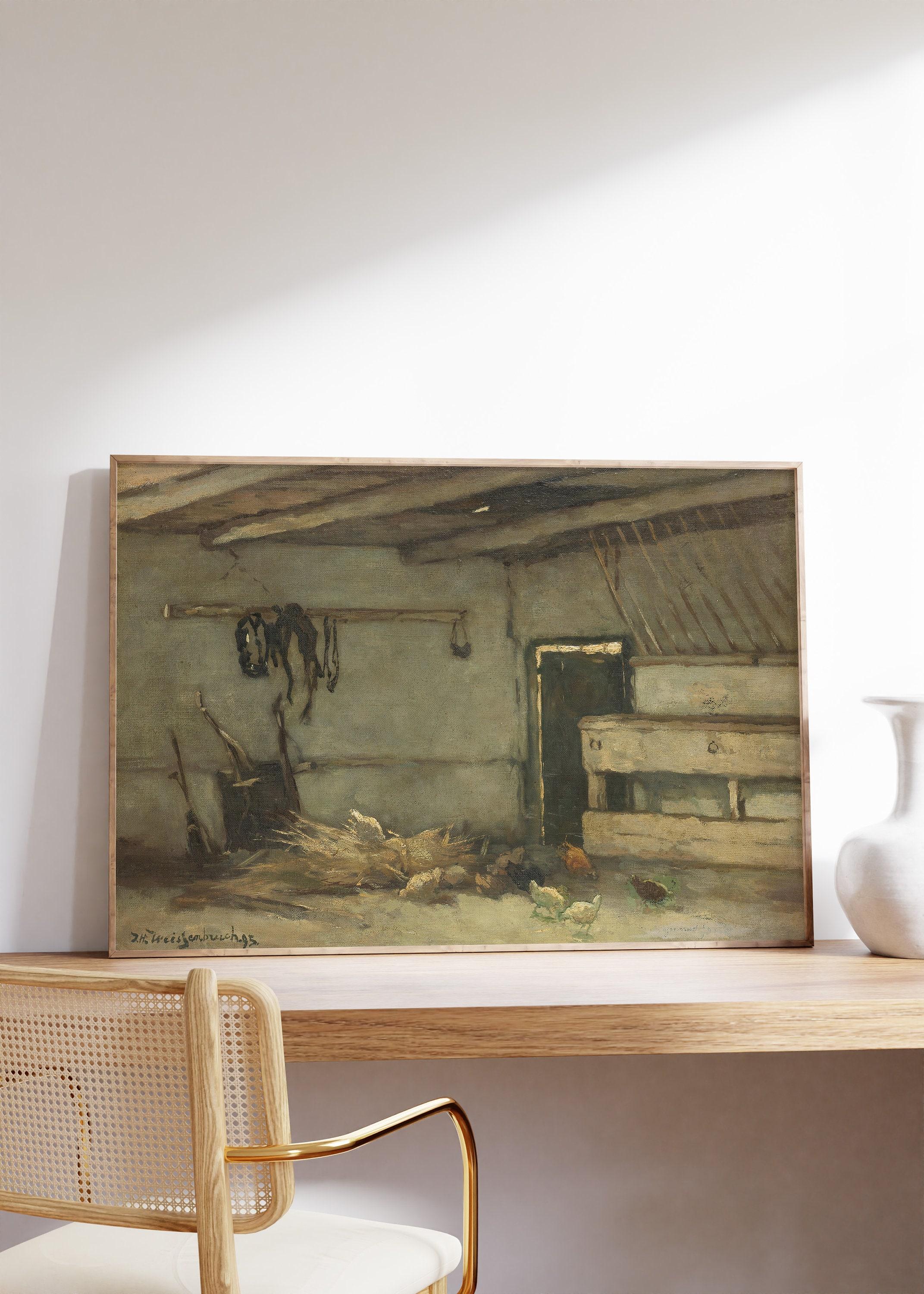 Johan Hendrik Weissenbruch Stalinterieur 1895 Vintage Awesome Poster (No Frame) Johan Hendrik Weissenbruch Stalinterieur 1895 Vintage Awesome Poster (No Frame)