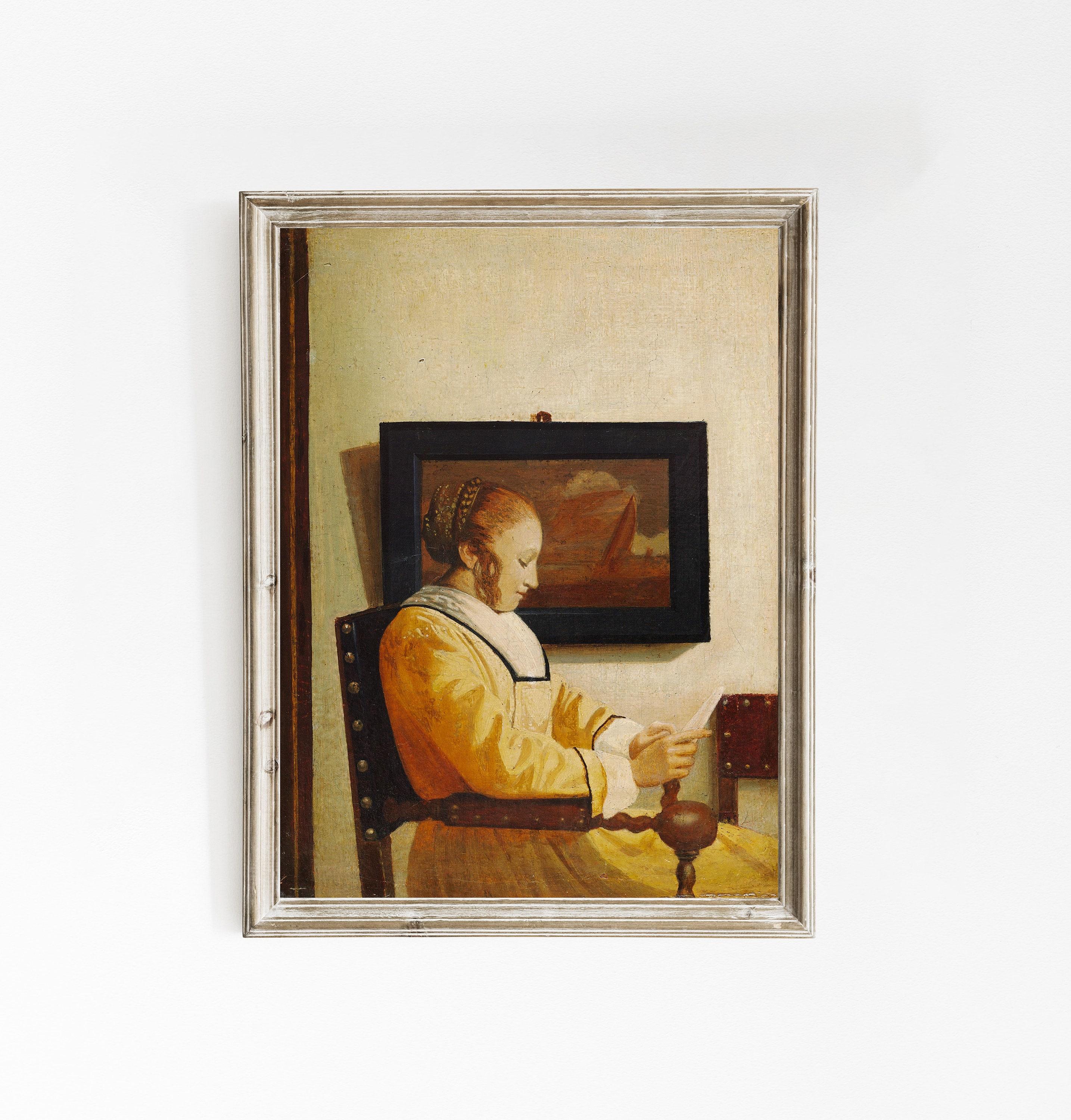 Johannes Vermeer A Young Woman Reading Vintage Limited Edition Posters (No Frame) Johannes Vermeer A Young Woman Reading Vintage Limited Edition Posters (No Frame)