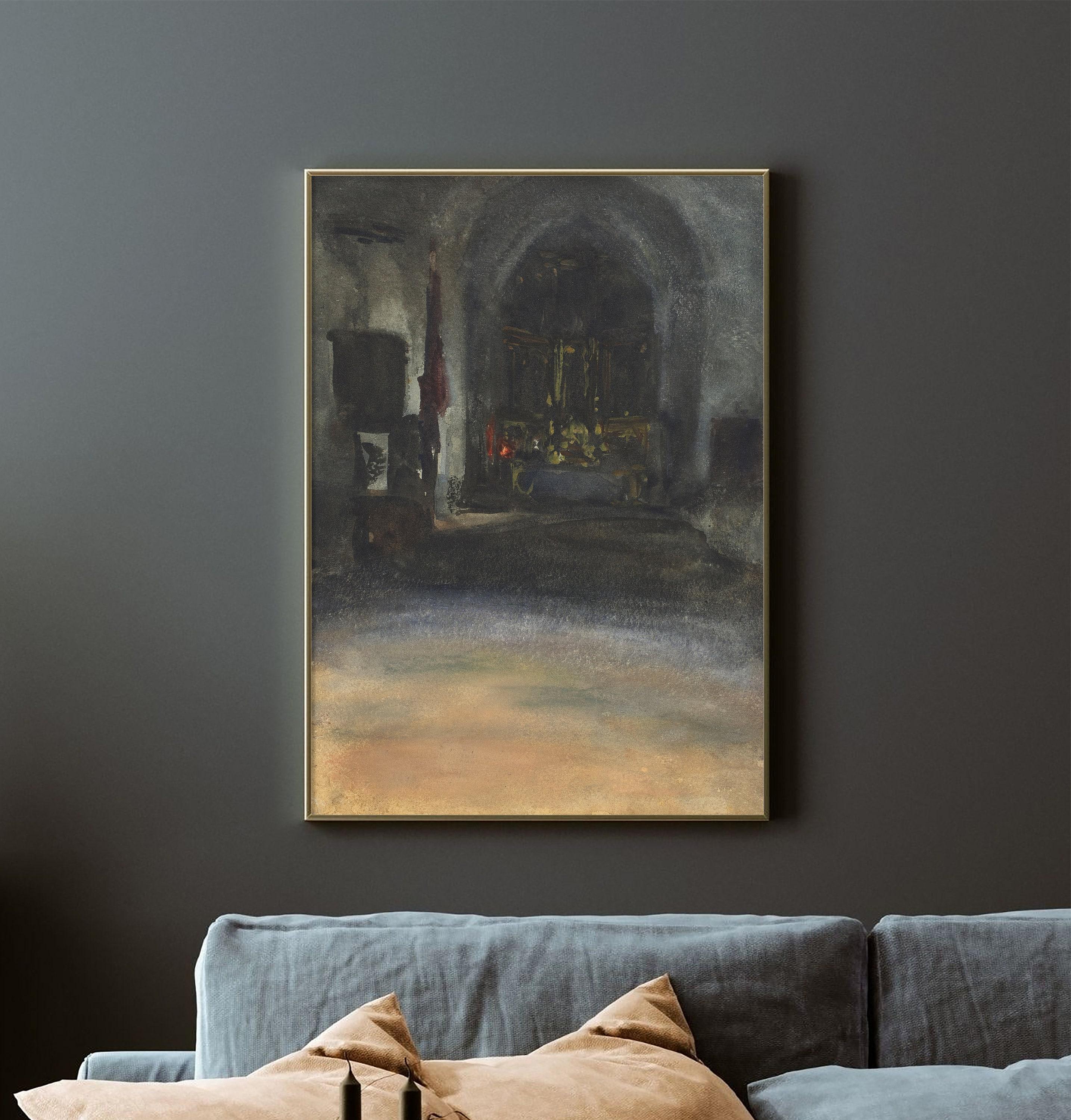 John Singer Sargent Spanish Church Interior 1880 Interior Awesome Poster (No Frame) John Singer Sargent Spanish Church Interior 1880 Interior Awesome Poster (No Frame)