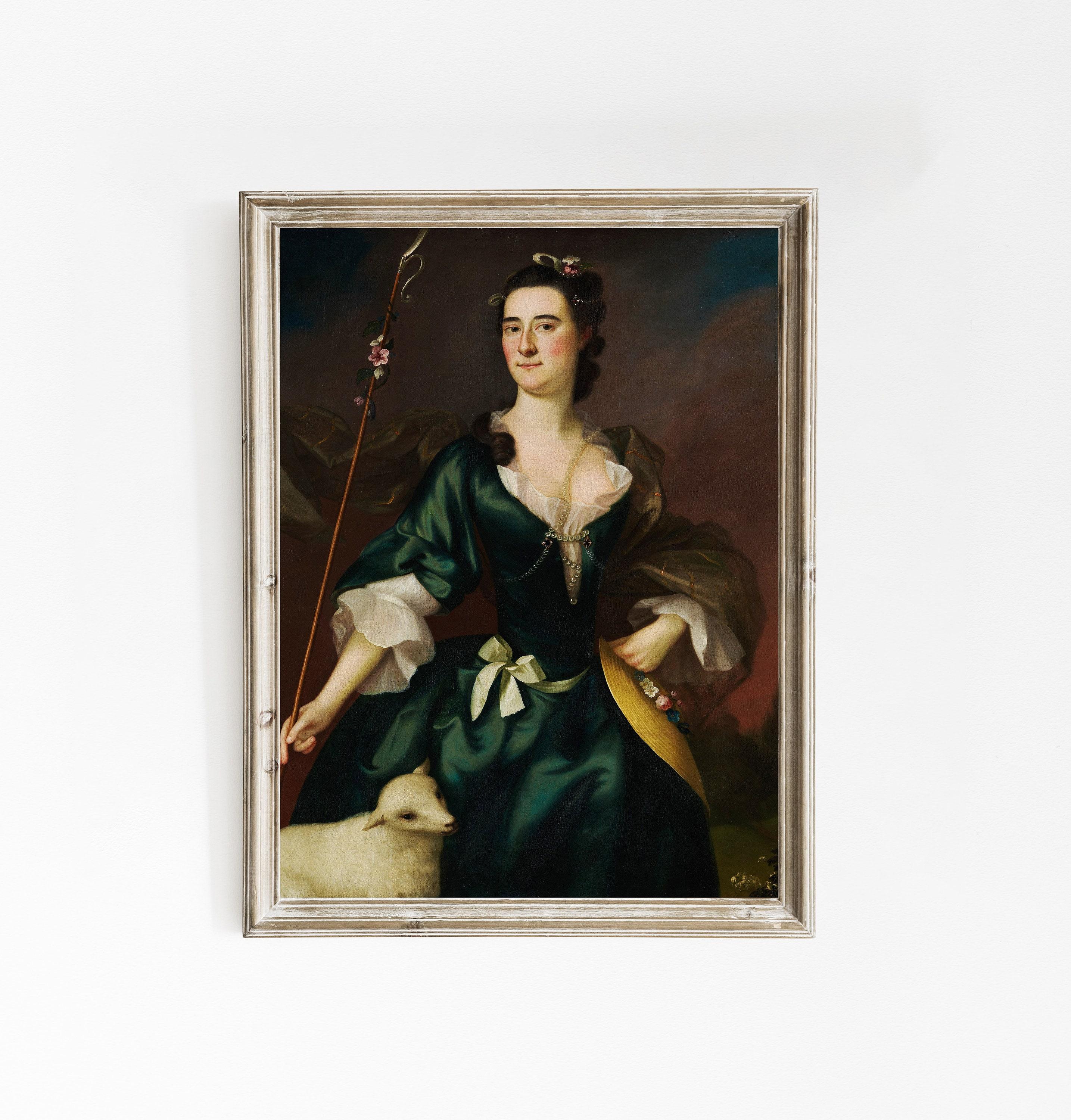 Joseph Blackburn Mary Sylvester 1754 Vintage Awesome Poster (No Frame) Joseph Blackburn Mary Sylvester 1754 Vintage Awesome Poster (No Frame)